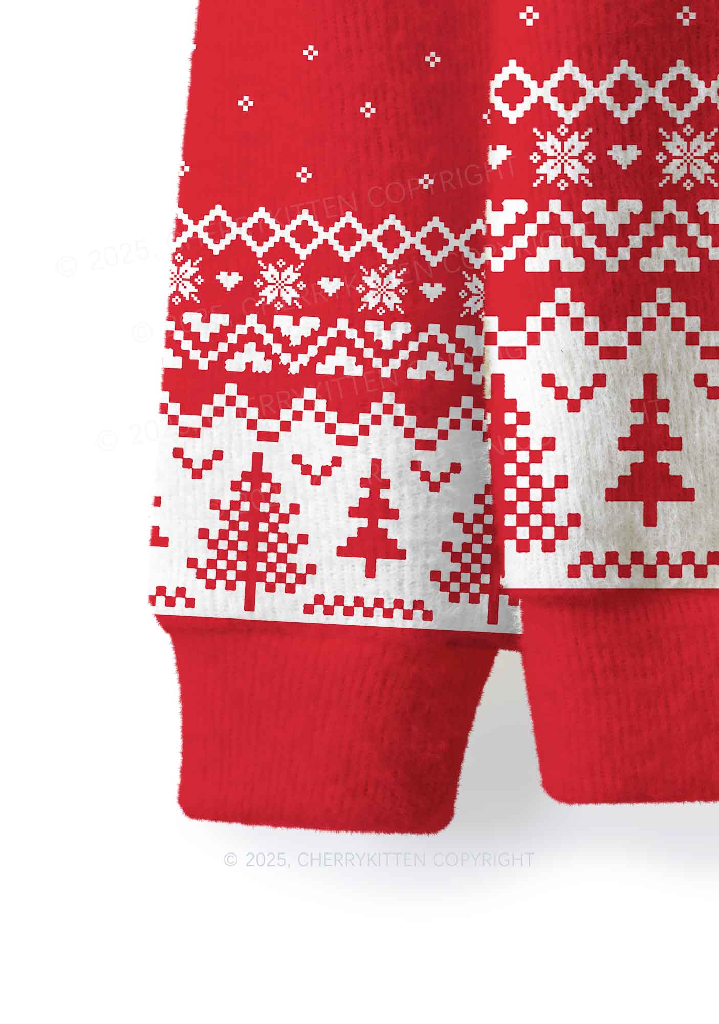 Hit Him Y2K Christmas Knit Sweatshirt Cherrykitten - Image 4