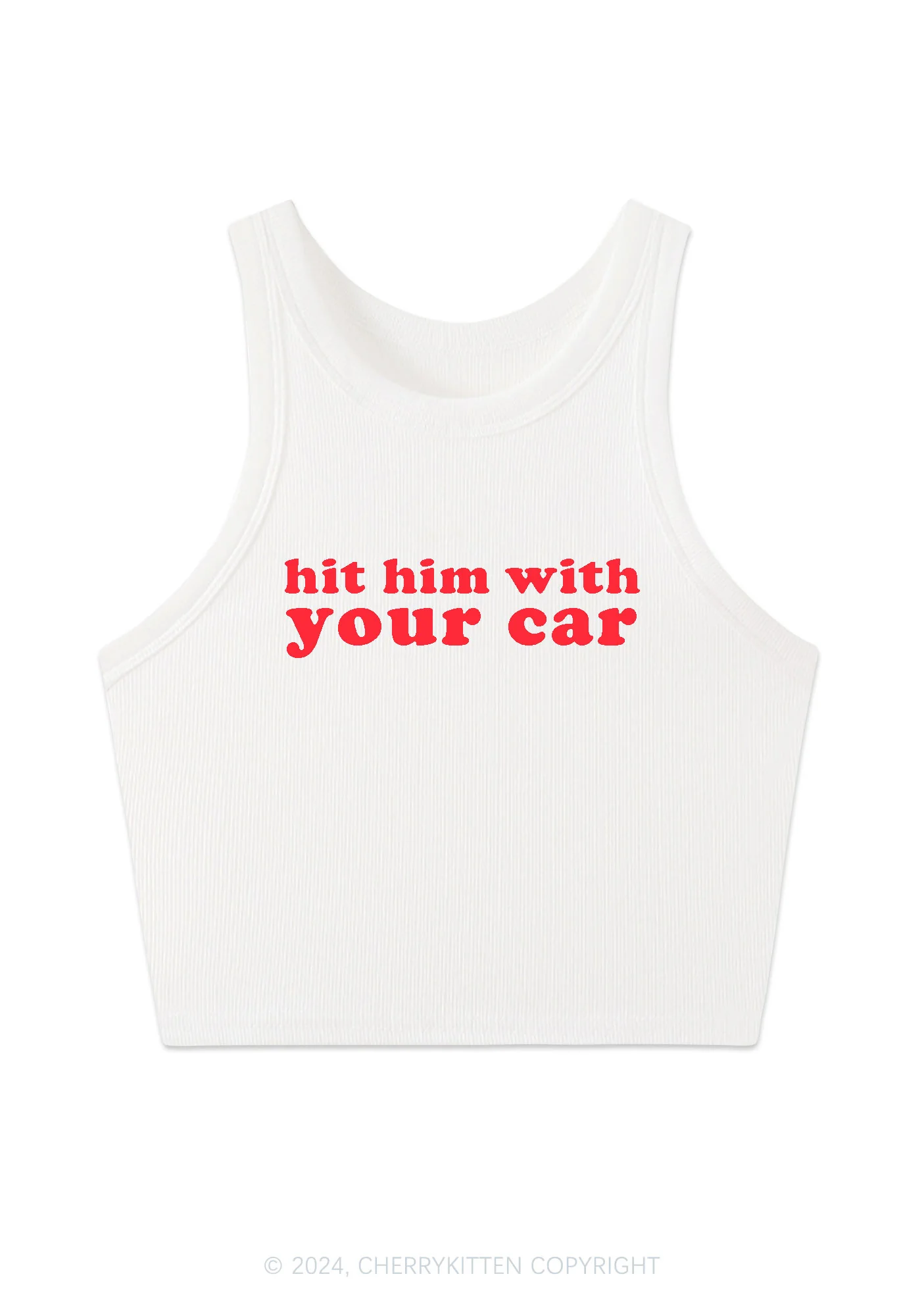Hit Him Y2K Crop Tank Top Cherrykitten - Image 3