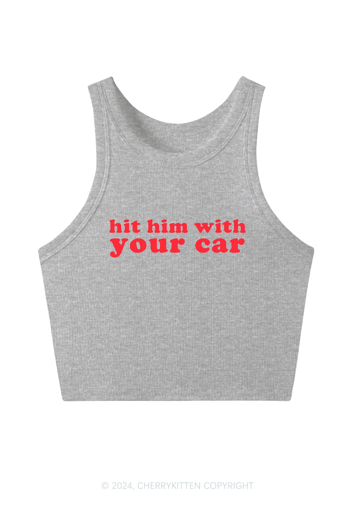 Hit Him Y2K Crop Tank Top Cherrykitten - Image 4