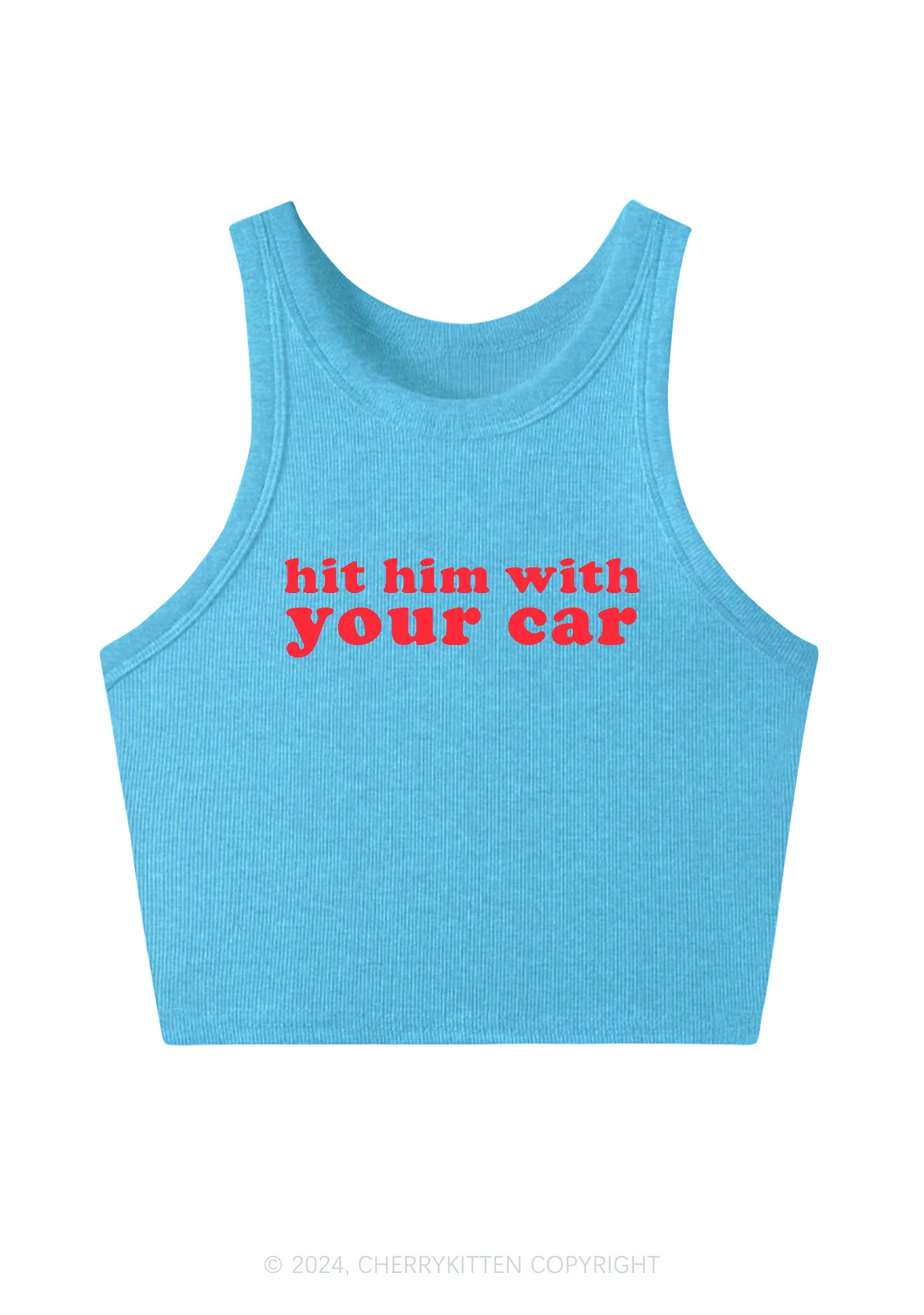 Hit Him Y2K Crop Tank Top Cherrykitten - Image 5