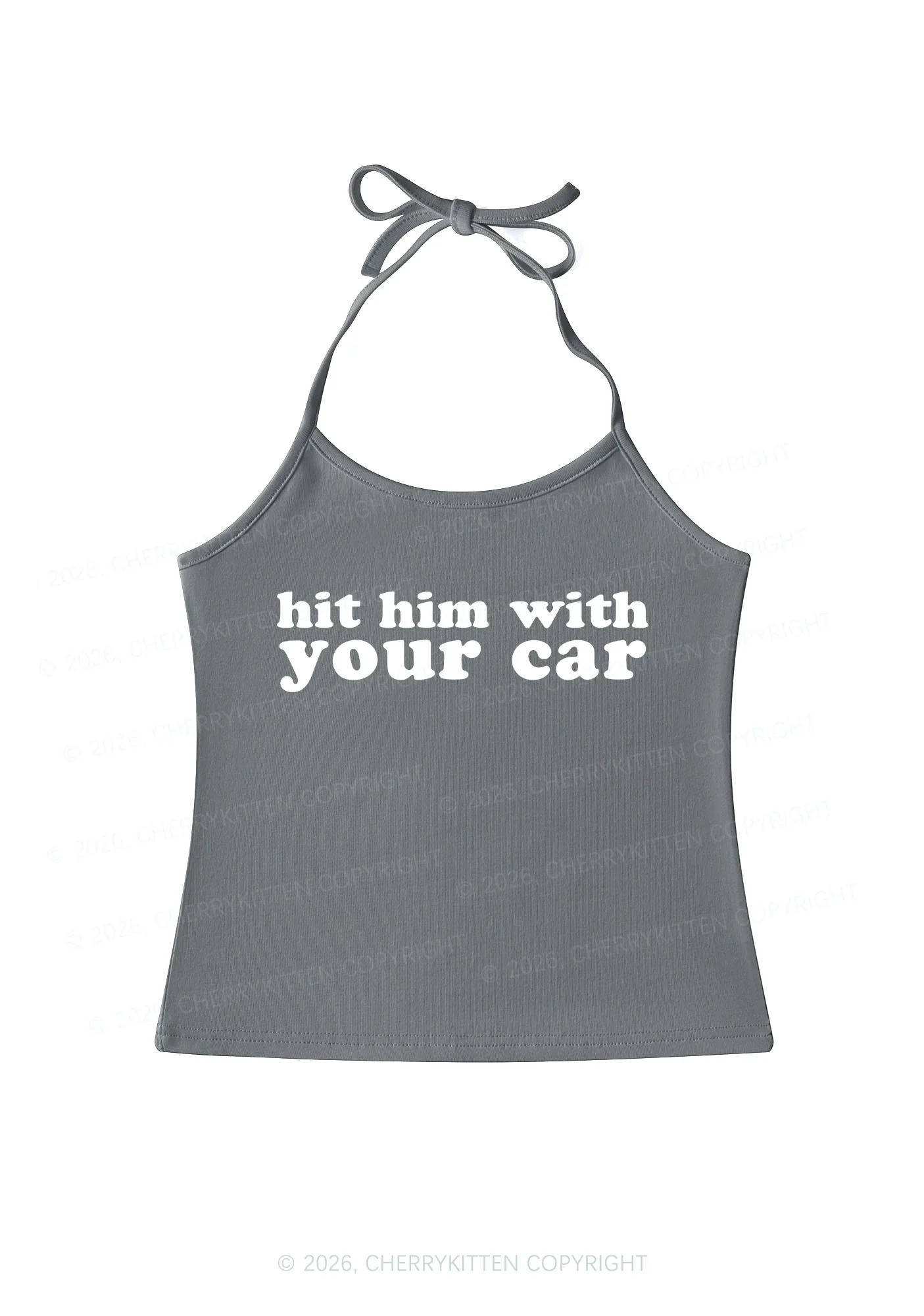 Hit Him Y2K Halter Neck Cami Cherrykitten - Image 10