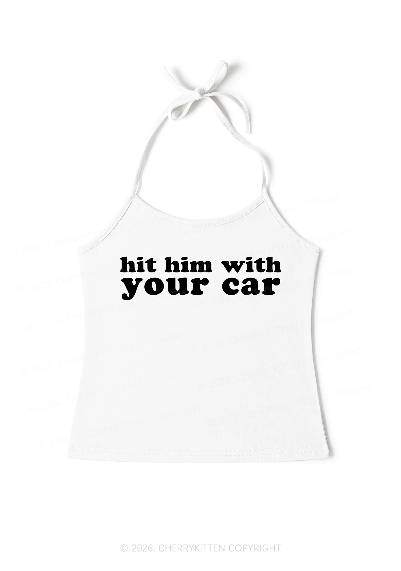 Hit Him Y2K Halter Neck Cami Cherrykitten - Image 3