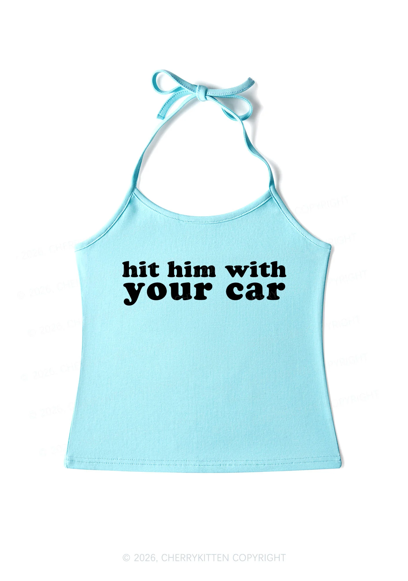 Hit Him Y2K Halter Neck Cami Cherrykitten - Image 4