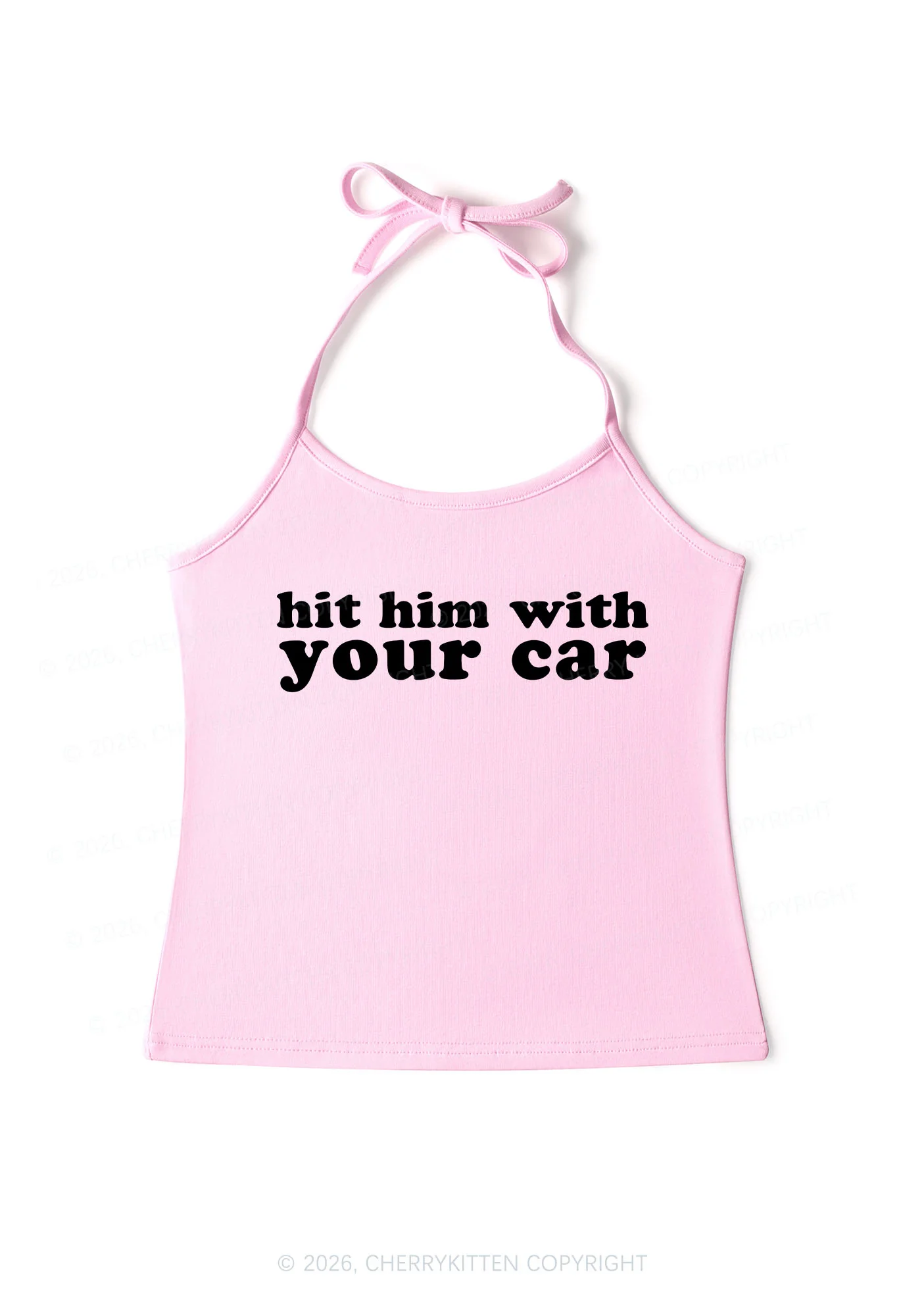 Hit Him Y2K Halter Neck Cami Cherrykitten - Image 5
