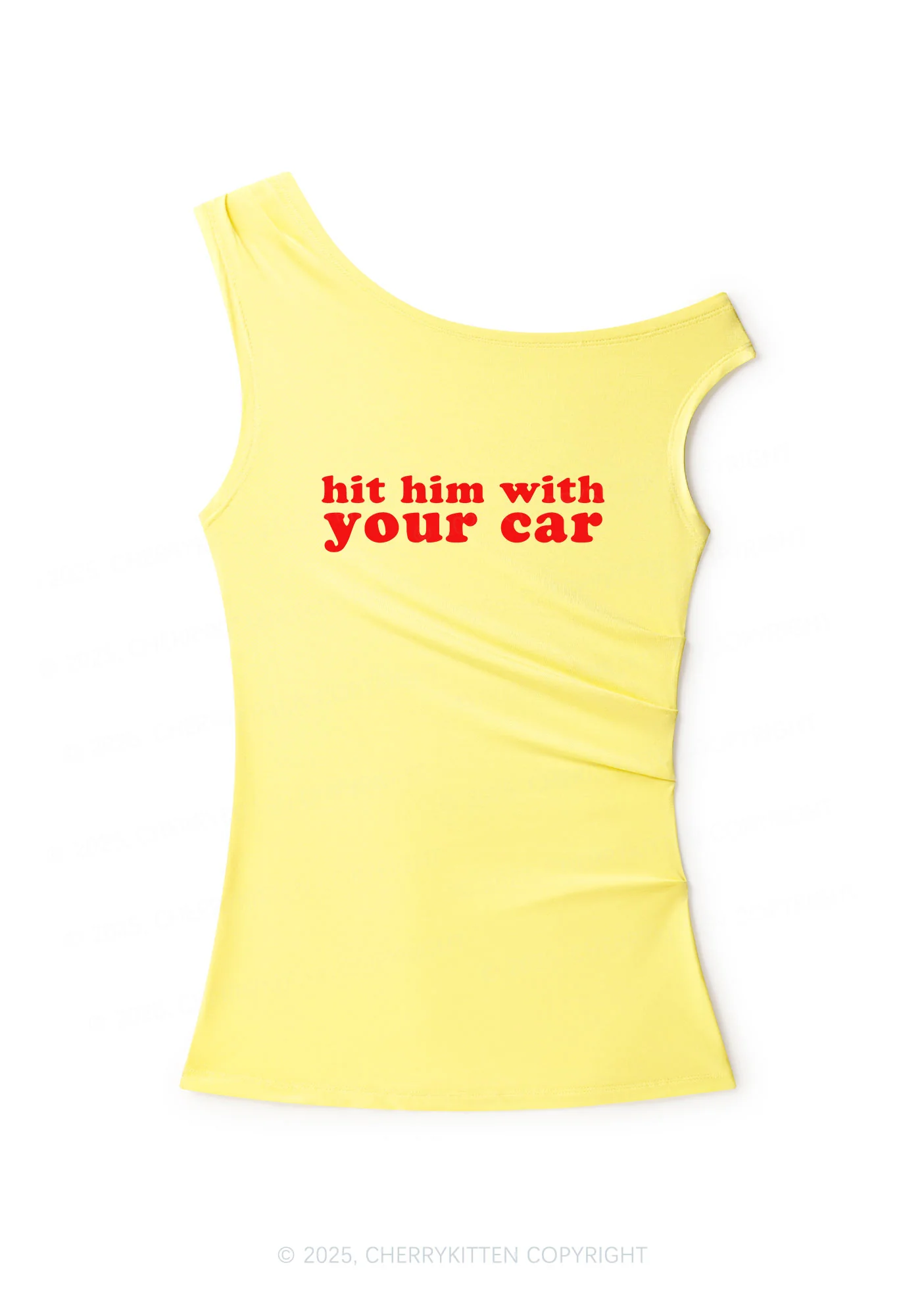 Hit Him Y2K Off Shoulder Tank Top Cherrykitten - Image 2