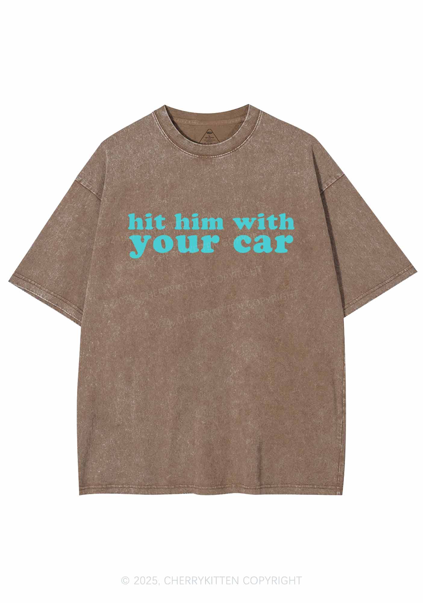 Hit Him Y2K Washed Tee Cherrykitten - Image 7
