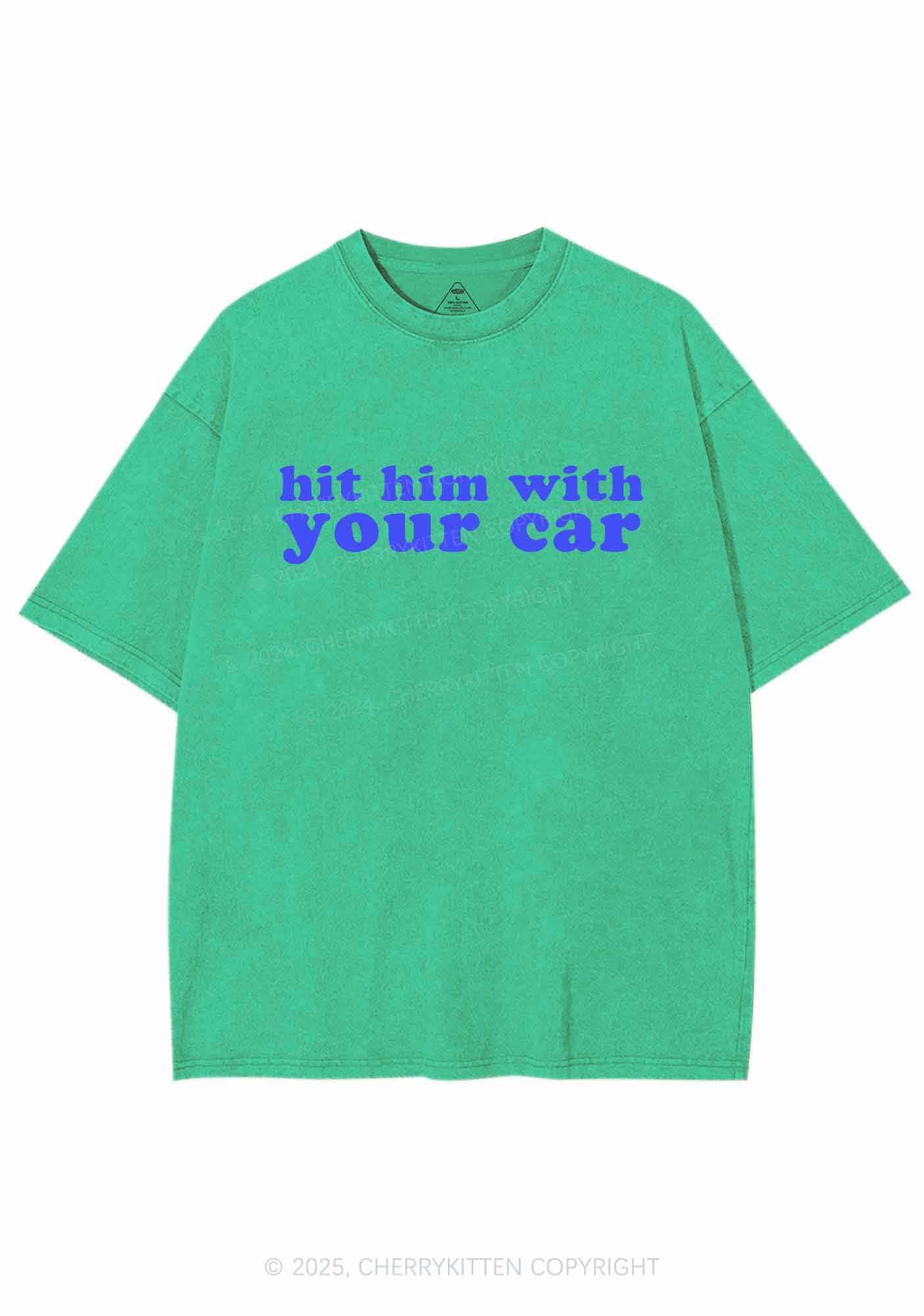 Hit Him Y2K Washed Tee Cherrykitten - Image 8