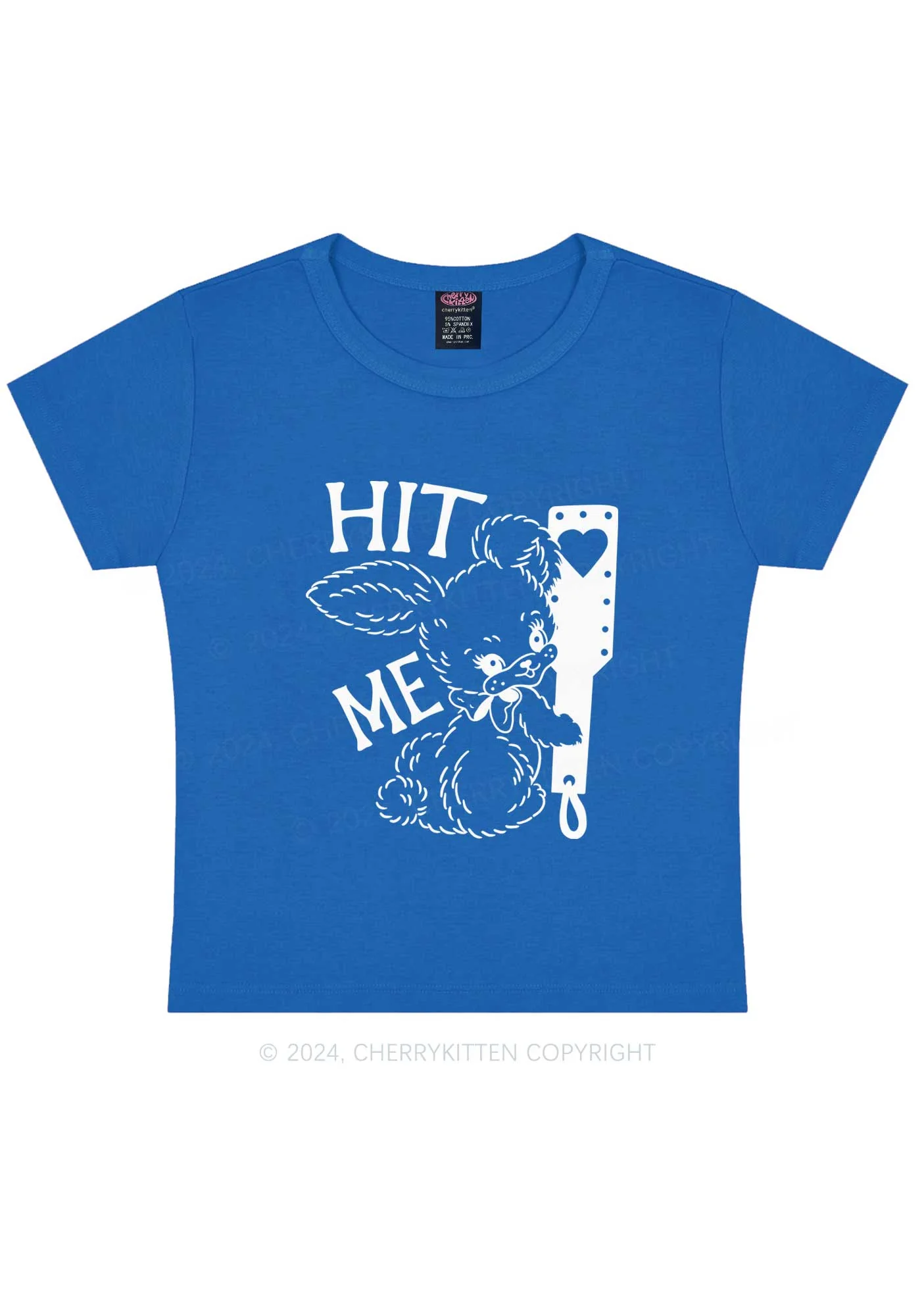 Hit Me Bunny Y2K Baby Tee Cherrykitten - Image 10
