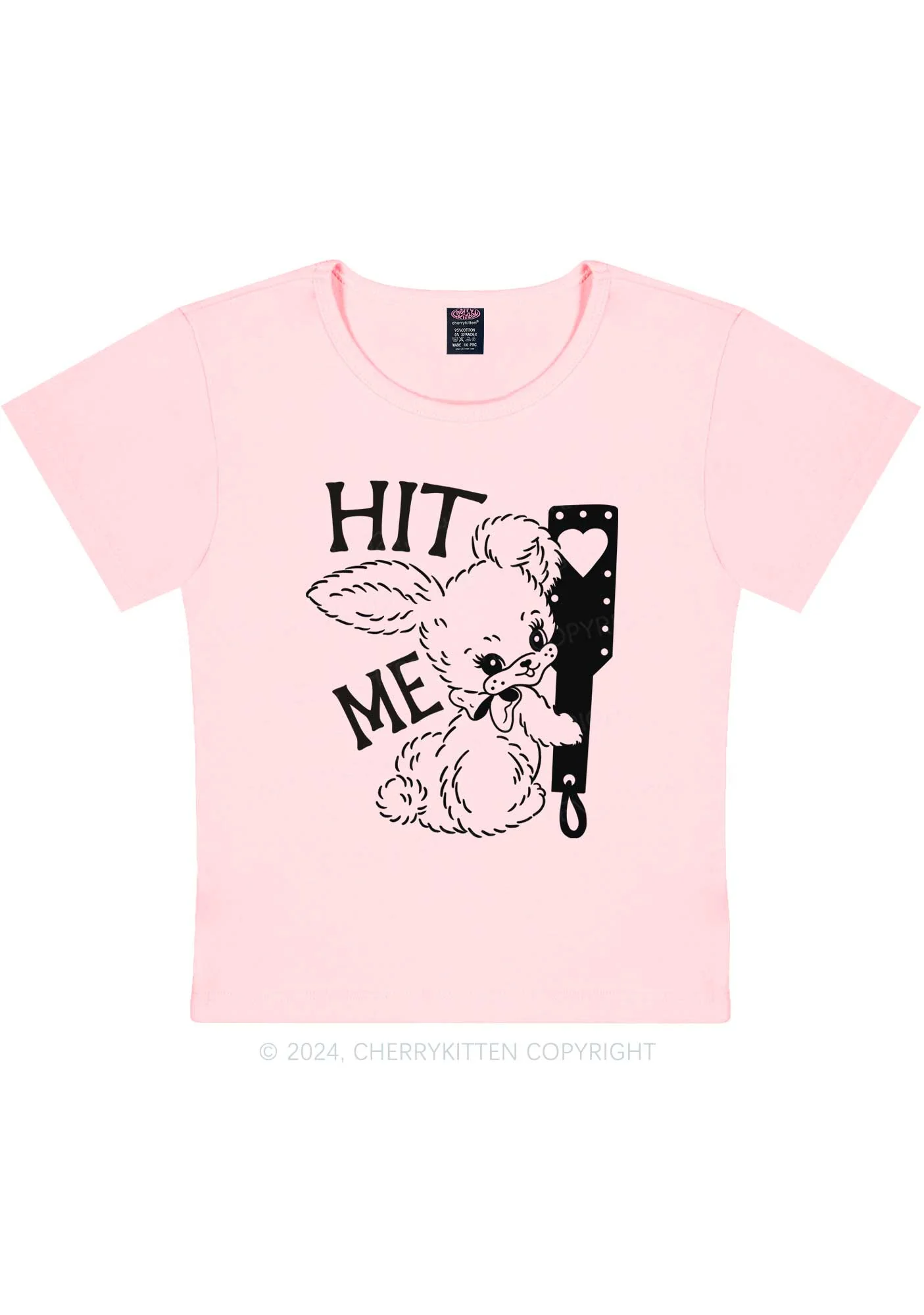 Hit Me Bunny Y2K Baby Tee Cherrykitten - Image 11