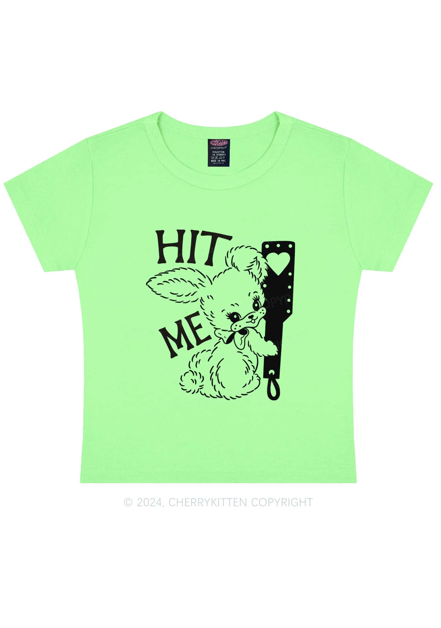 Hit Me Bunny Y2K Baby Tee Cherrykitten - Image 12