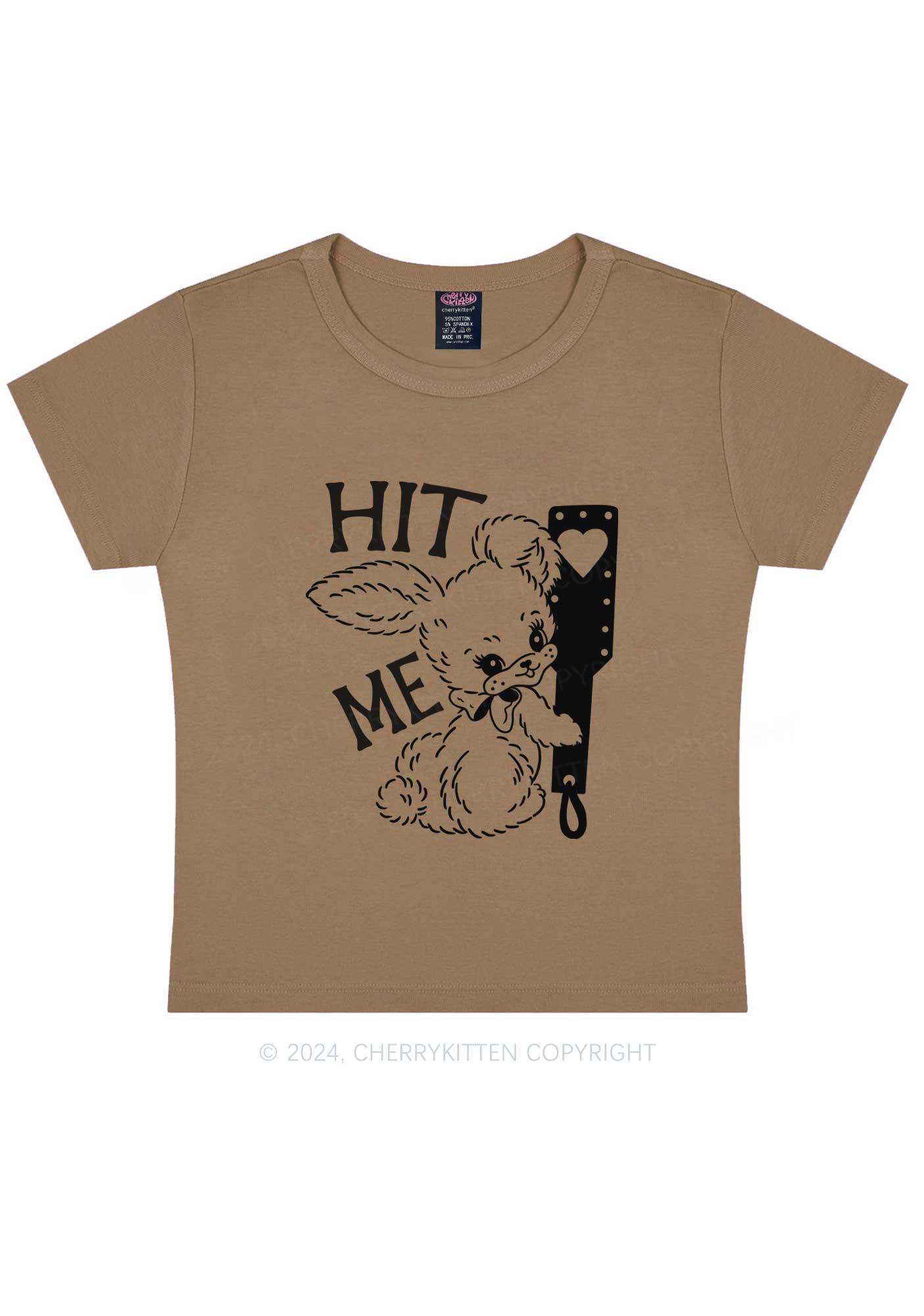Hit Me Bunny Y2K Baby Tee Cherrykitten - Image 9