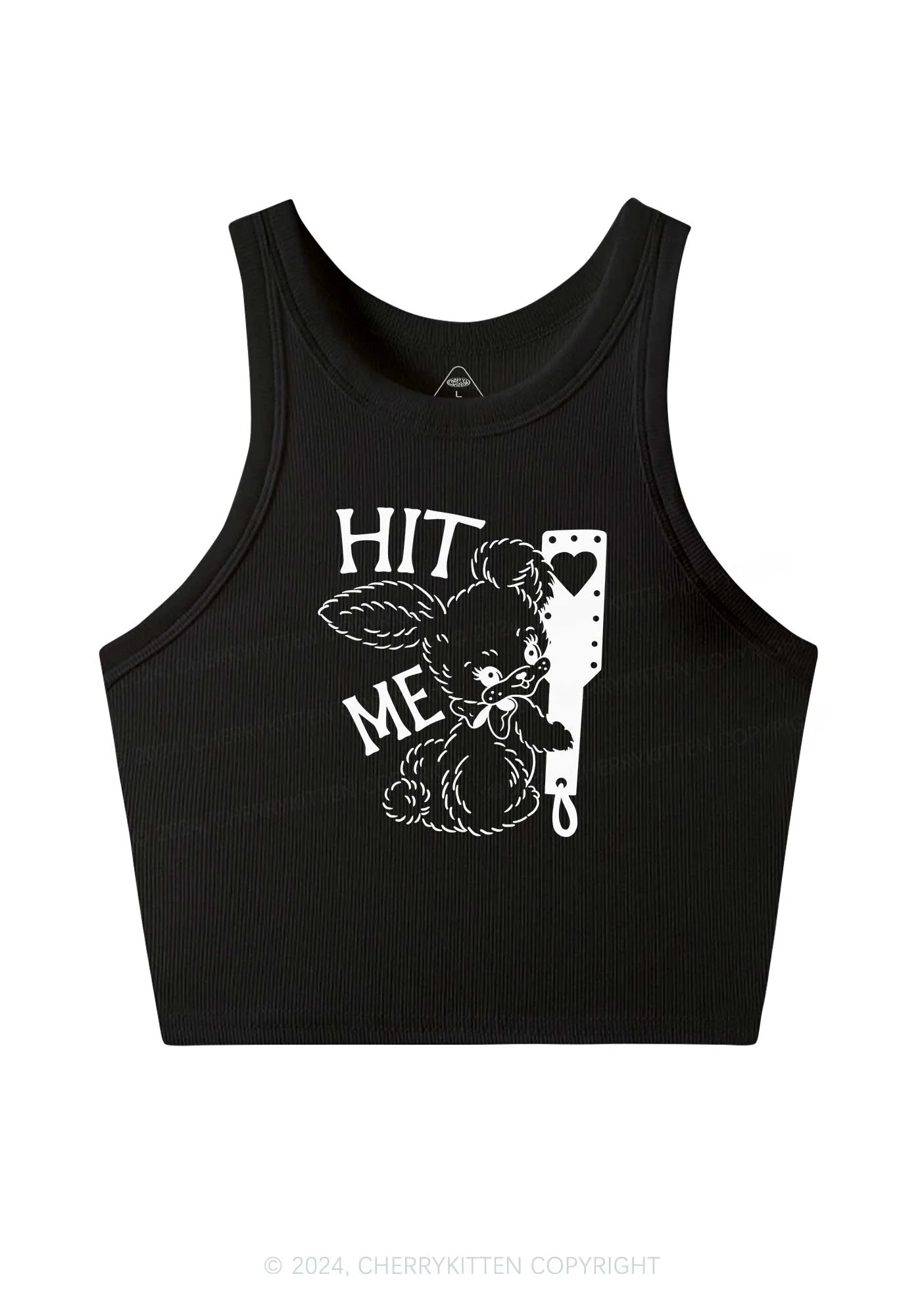 Hit Me Bunny Y2K Crop Tank Top Cherrykitten - Image 3