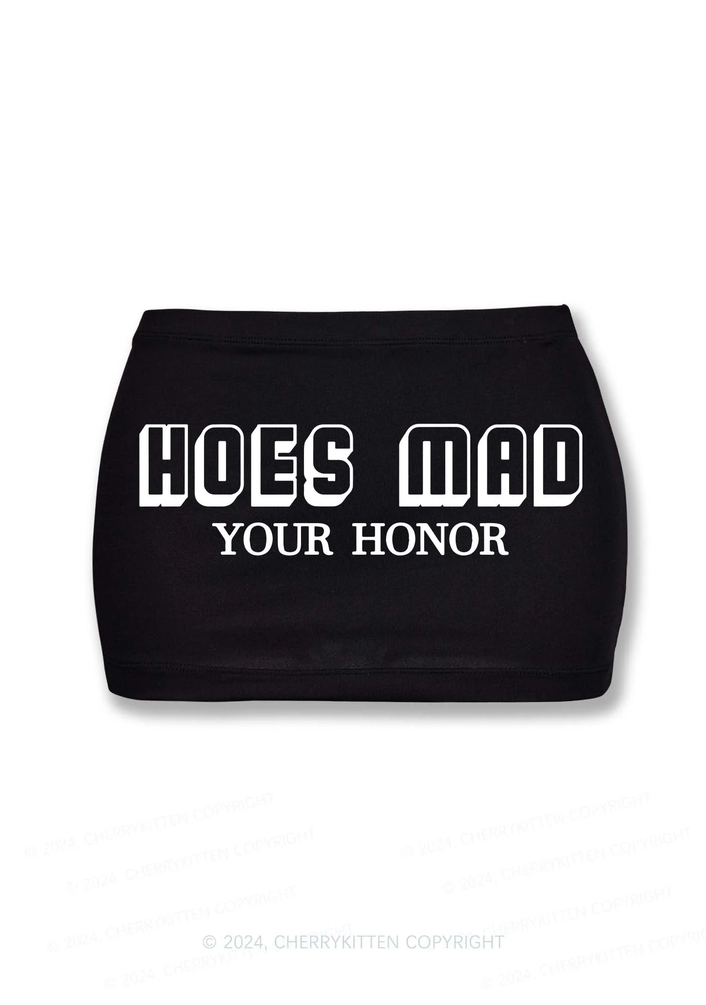 Hoes Mad Your Honor Y2K Mini Hip Skirt Cherrykitten - Image 2