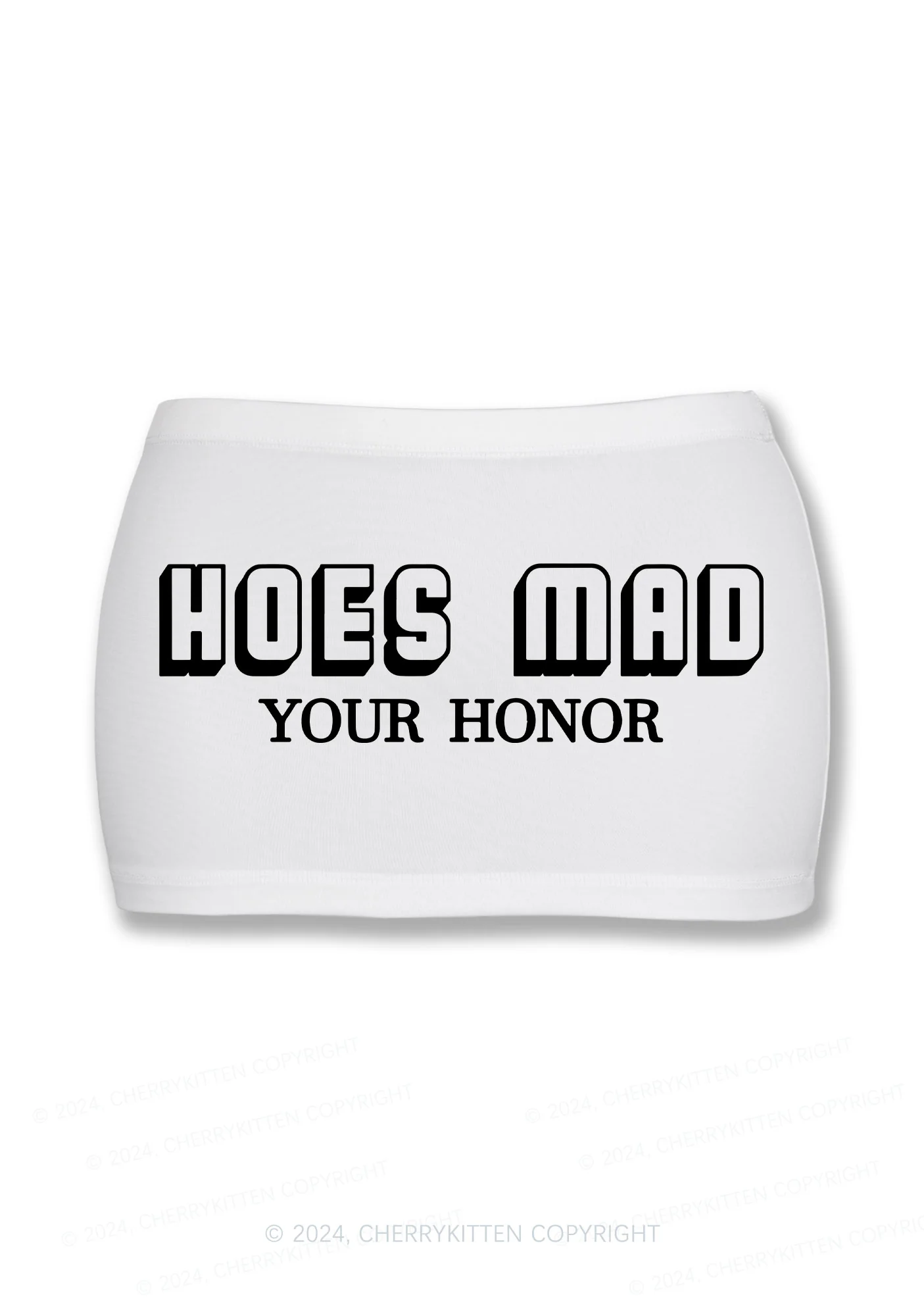 Hoes Mad Your Honor Y2K Mini Hip Skirt Cherrykitten - Image 3