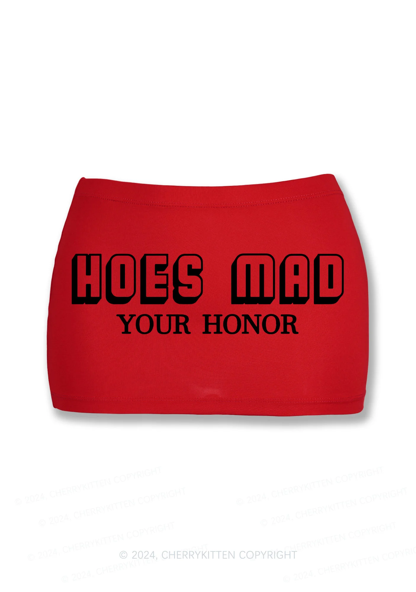Hoes Mad Your Honor Y2K Mini Hip Skirt Cherrykitten - Image 4