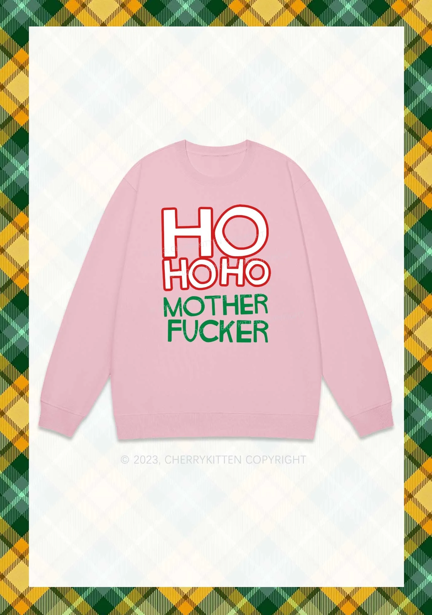 HOHOHO Christmas Y2K Sweatshirt Cherrykitten - Image 6