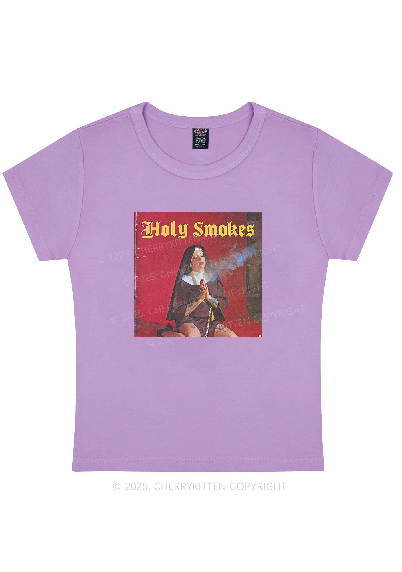 Holy Smokes Y2K Baby Tee Cherrykitten - Image 7