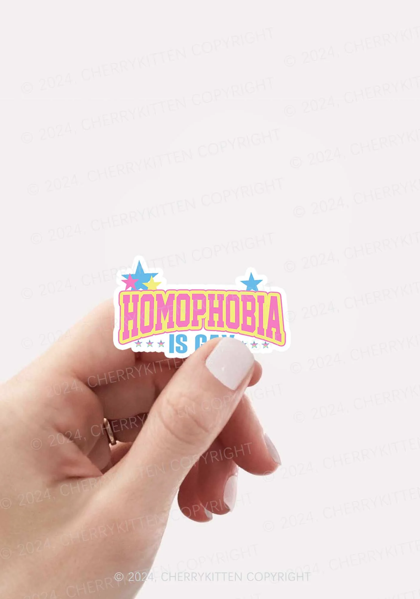 Homophobia Is Gay 1Pc Y2K Sticker Cherrykitten - Image 2