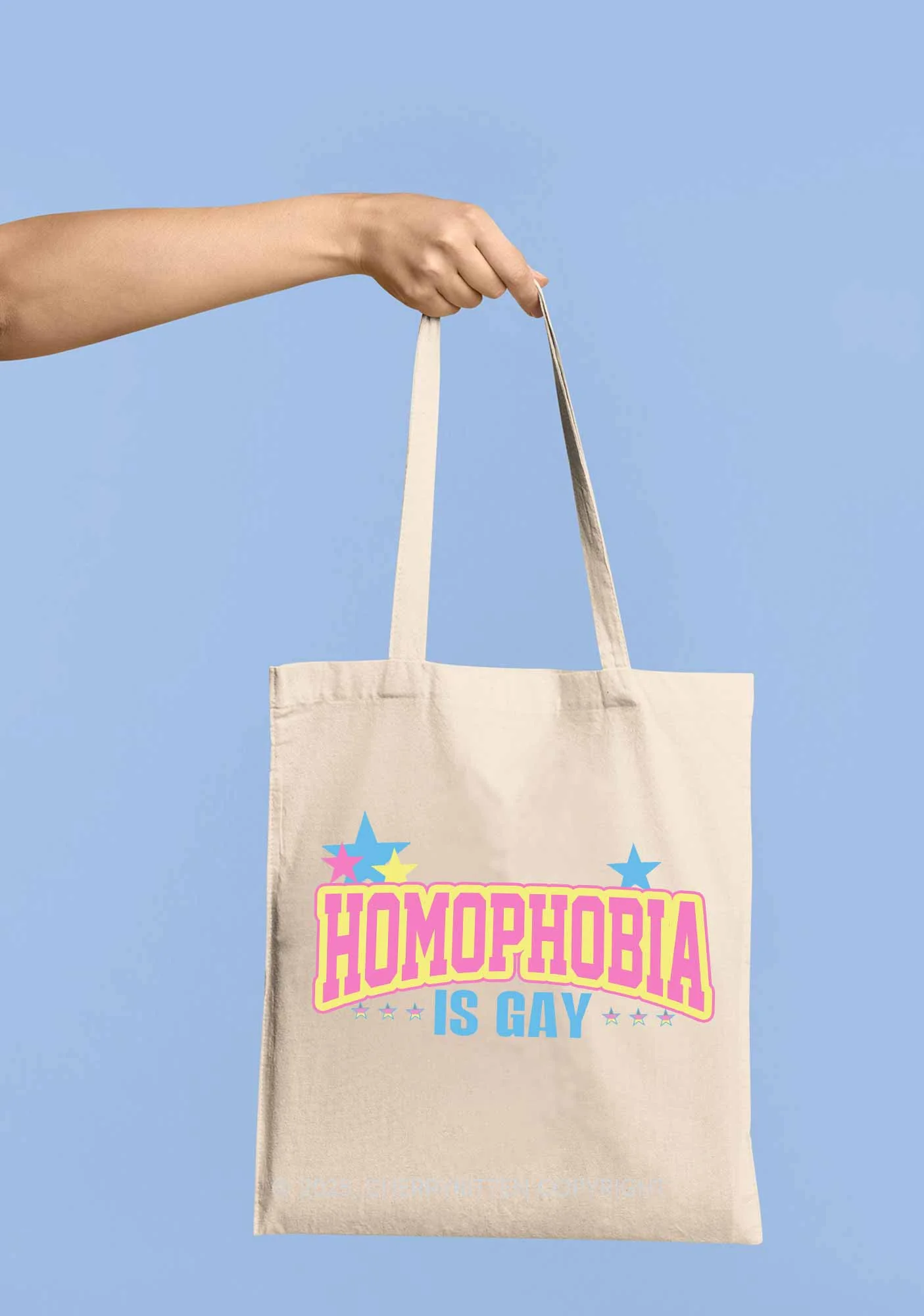 Homophobia Is Gay Pride Y2K Canvas Tote Bag Cherrykitten - Image 2