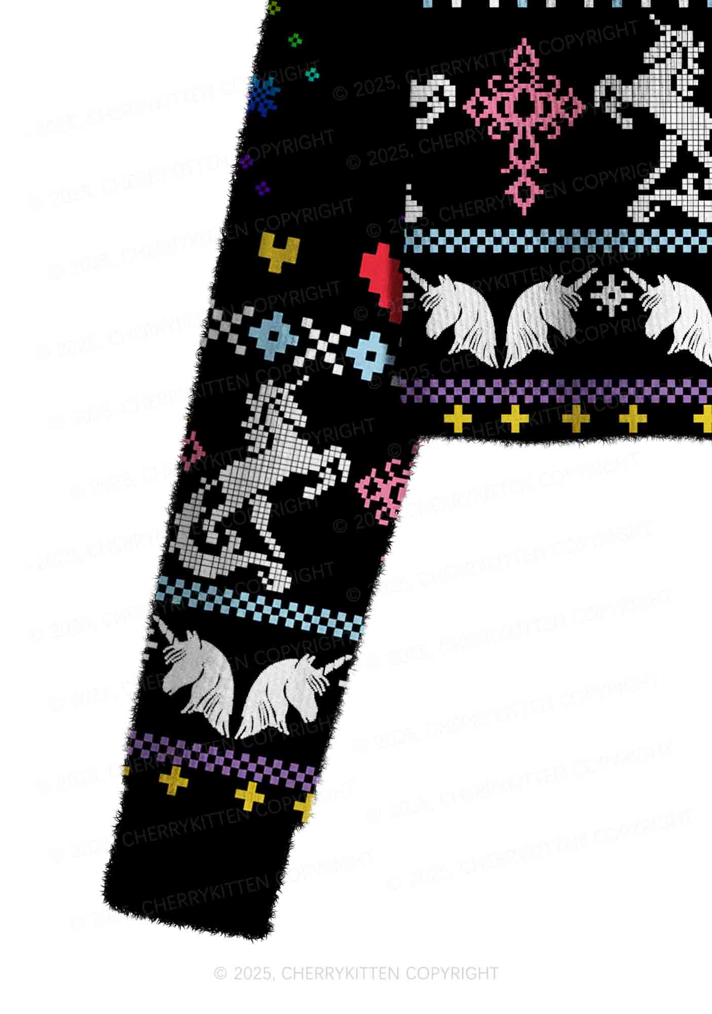 Homophobia Is Gay Pride Y2K Christmas Crop Knit Sweatshirt Cherrykitten - Image 5