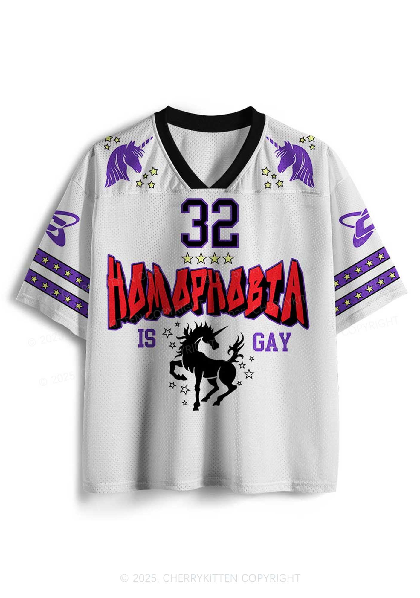 Custom Homophobia Is Gay Pride Y2K Sport Jersey Shirts Cherrykitten - Image 2