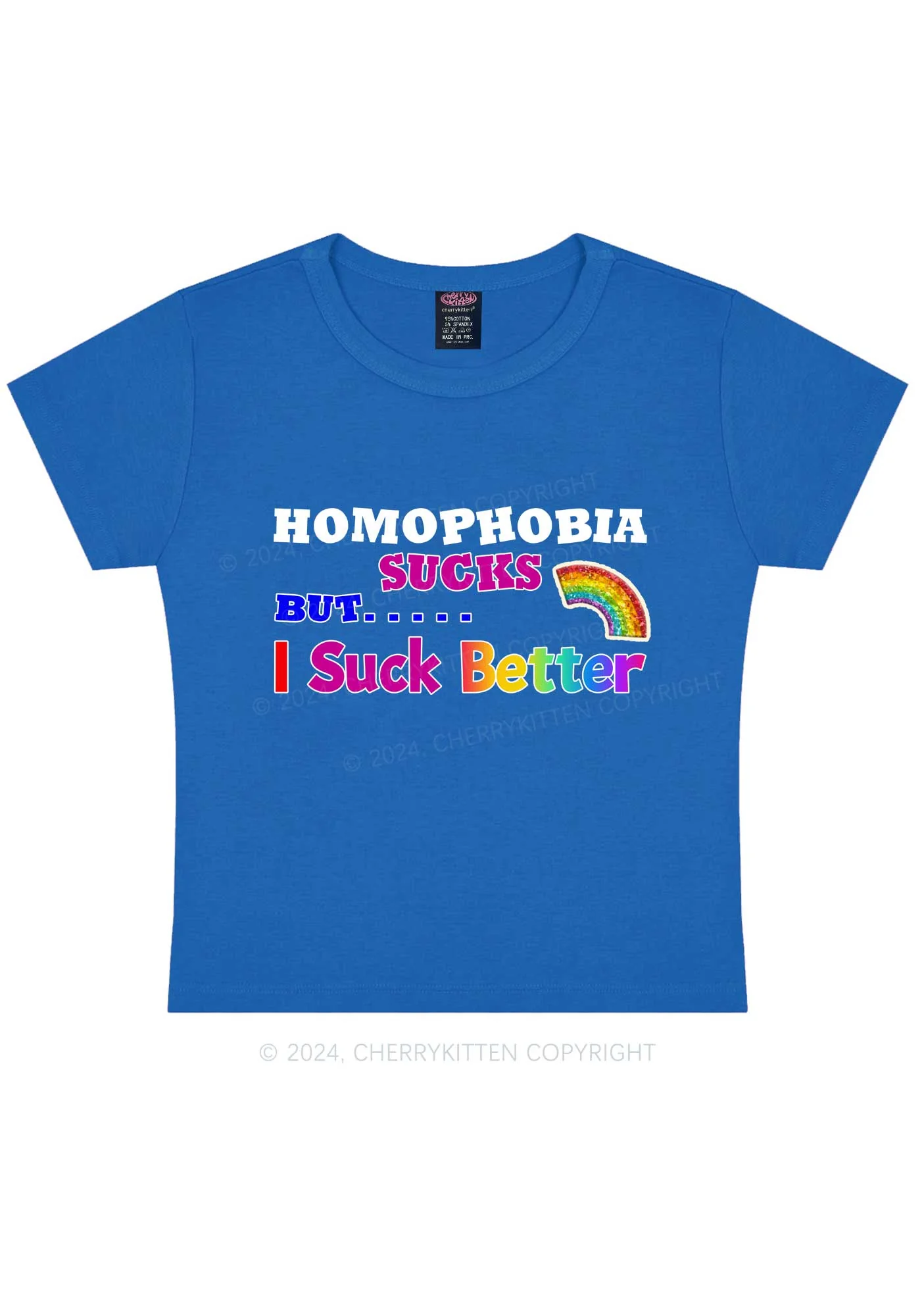 Homophobia Sucks Y2K Baby Tee Cherrykitten - Image 10