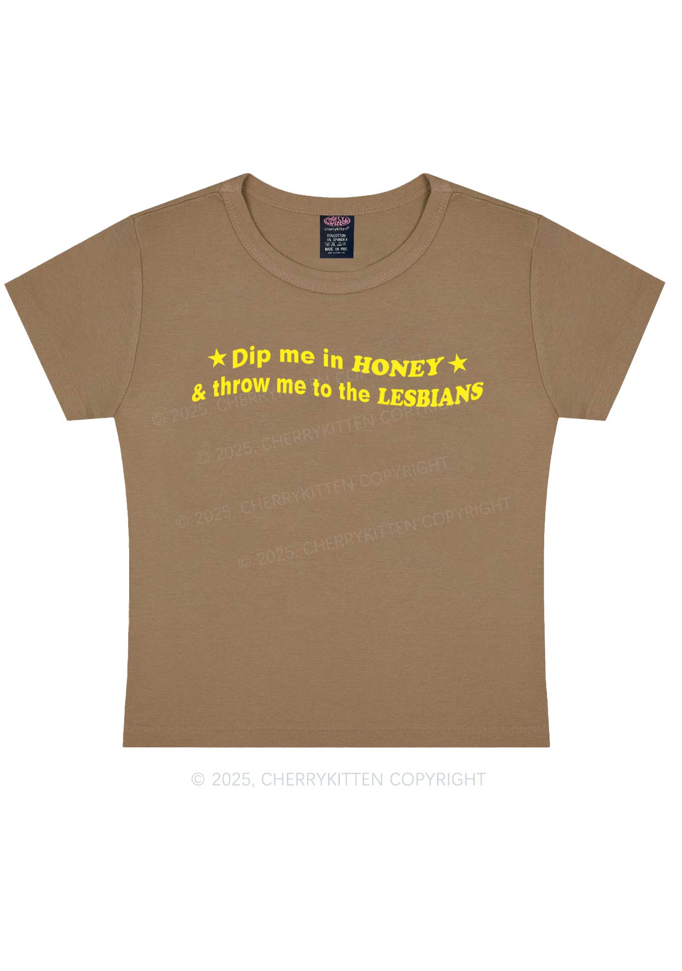Honey Lesbians Pride Y2K Baby Tee Cherrykitten - Image 10