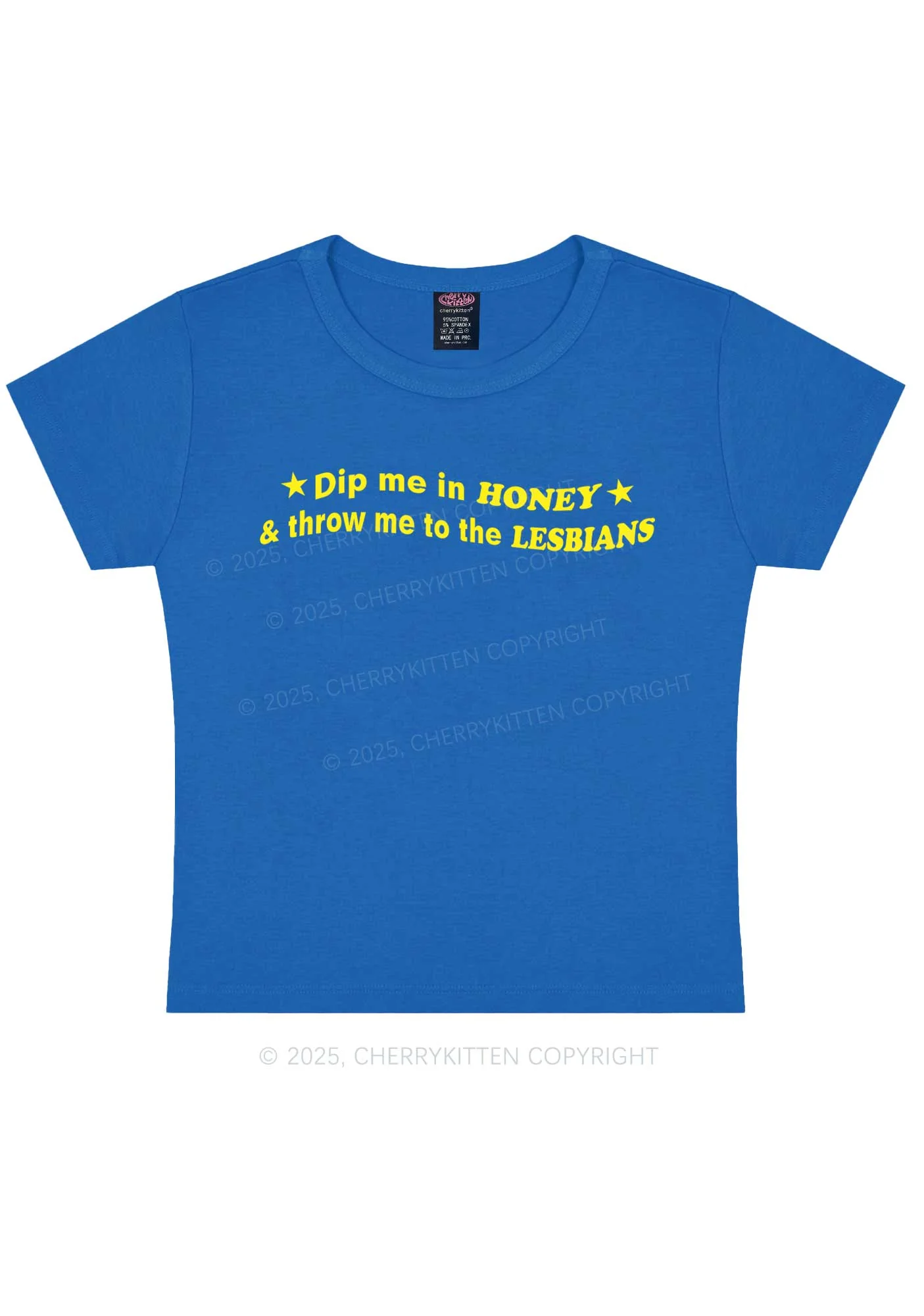 Honey Lesbians Pride Y2K Baby Tee Cherrykitten - Image 9