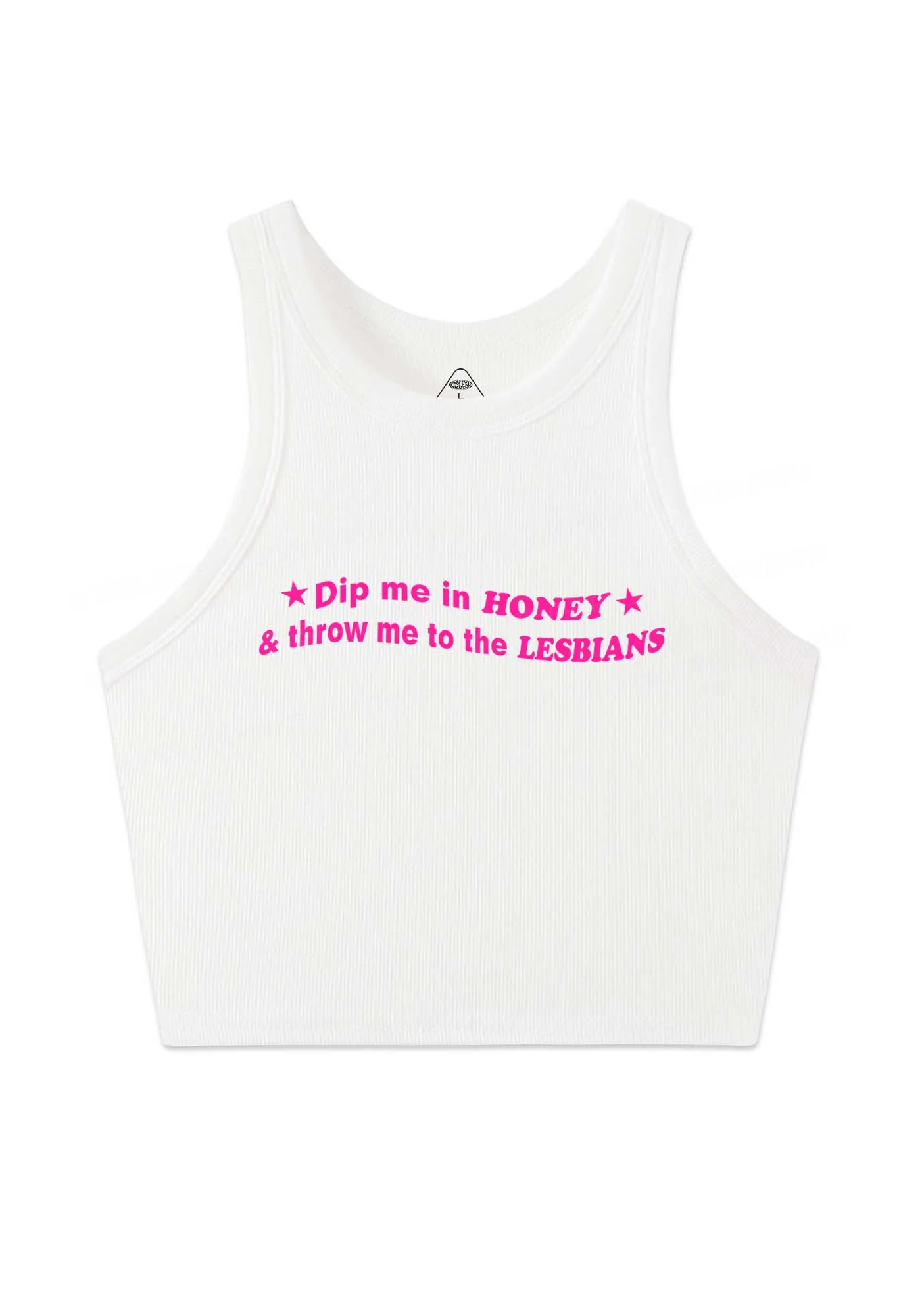 Honey Lesbians Pride Y2K Crop Tank Top Cherrykitten - Image 3