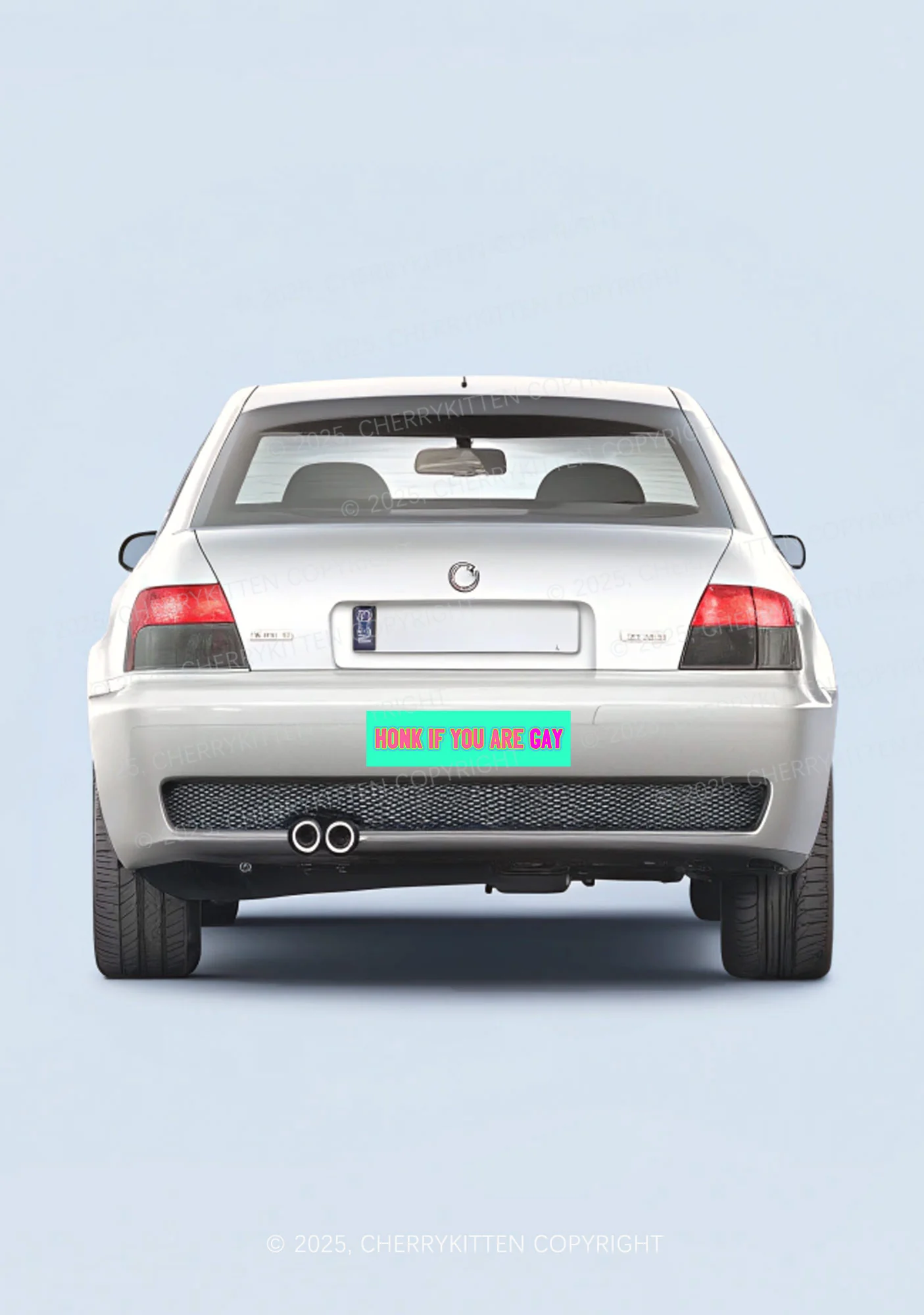 Honk If You Are Gay Pride Y2K Car Bumper Magnet Cherrykitten - Image 2