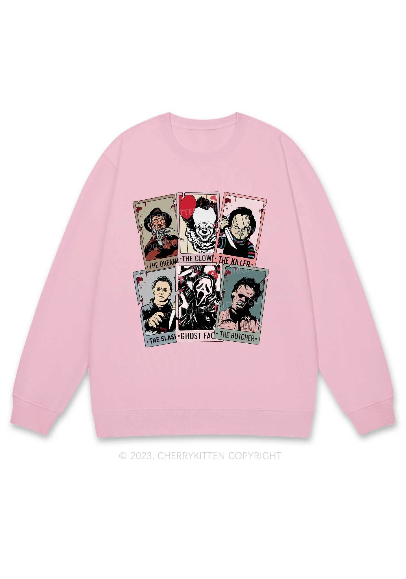Horror Characters Photos Halloween Y2K Sweatshirt Cherrykitten - Image 5