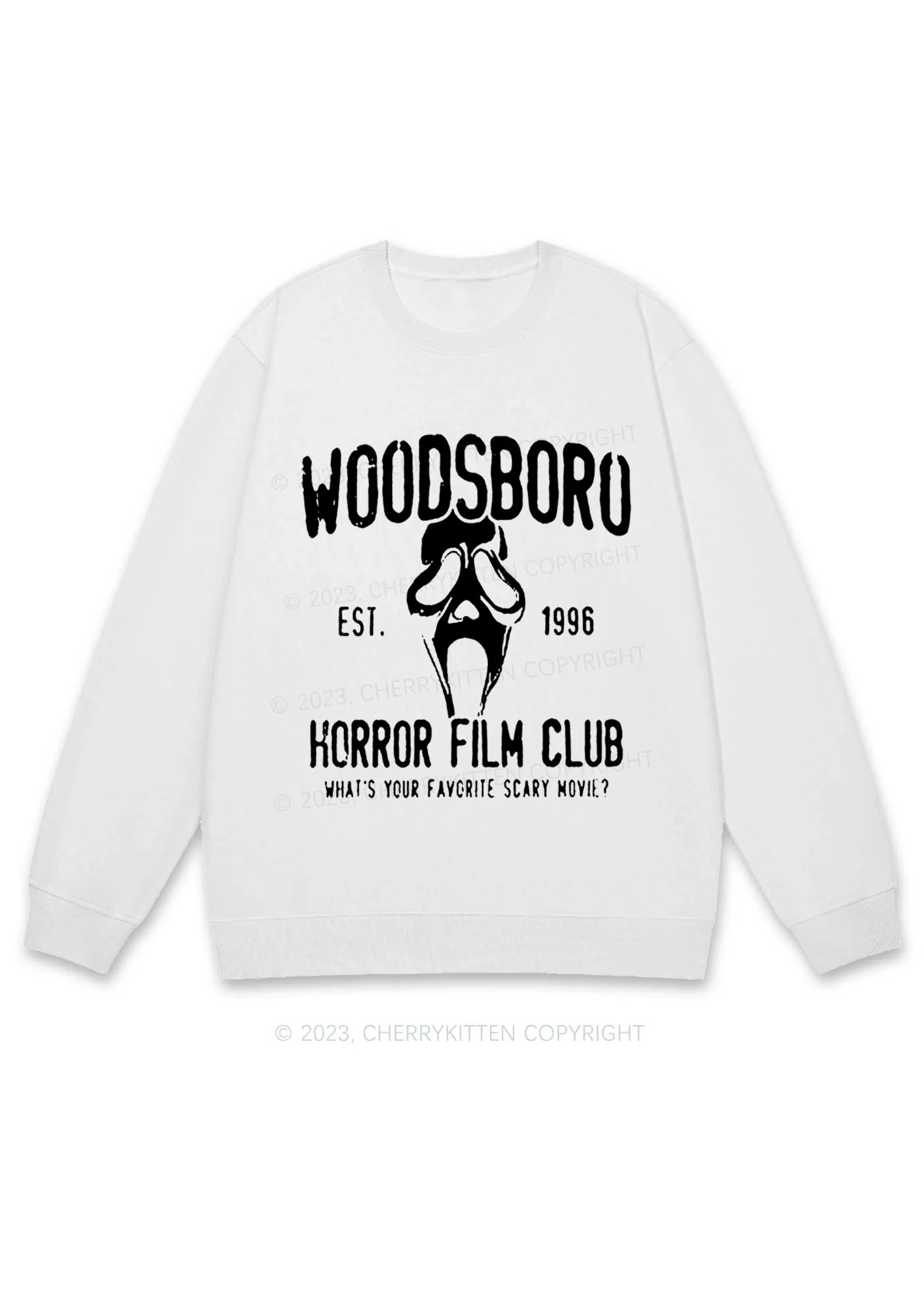 Horror Film Club Halloween Y2K Sweatshirt Cherrykitten - Image 2