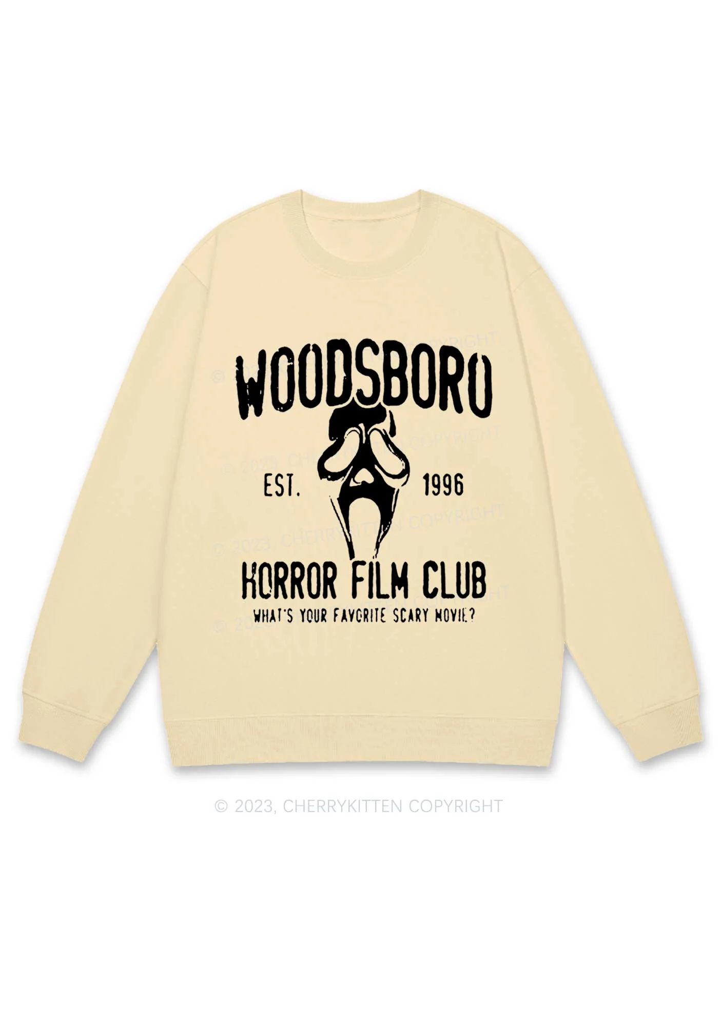 Horror Film Club Halloween Y2K Sweatshirt Cherrykitten - Image 3