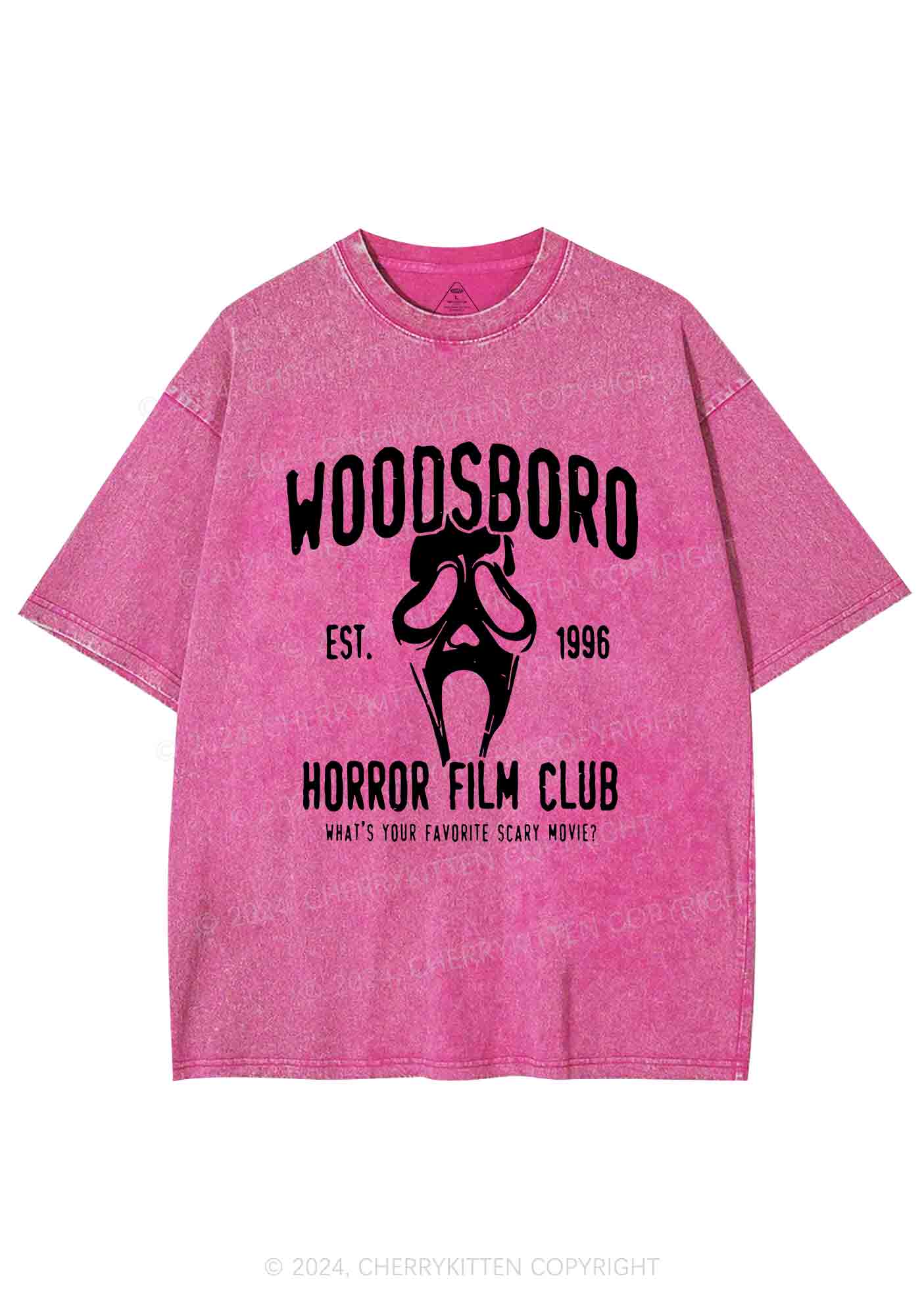 Horror Film Club Halloween Y2K Washed Tee Cherrykitten - Image 3