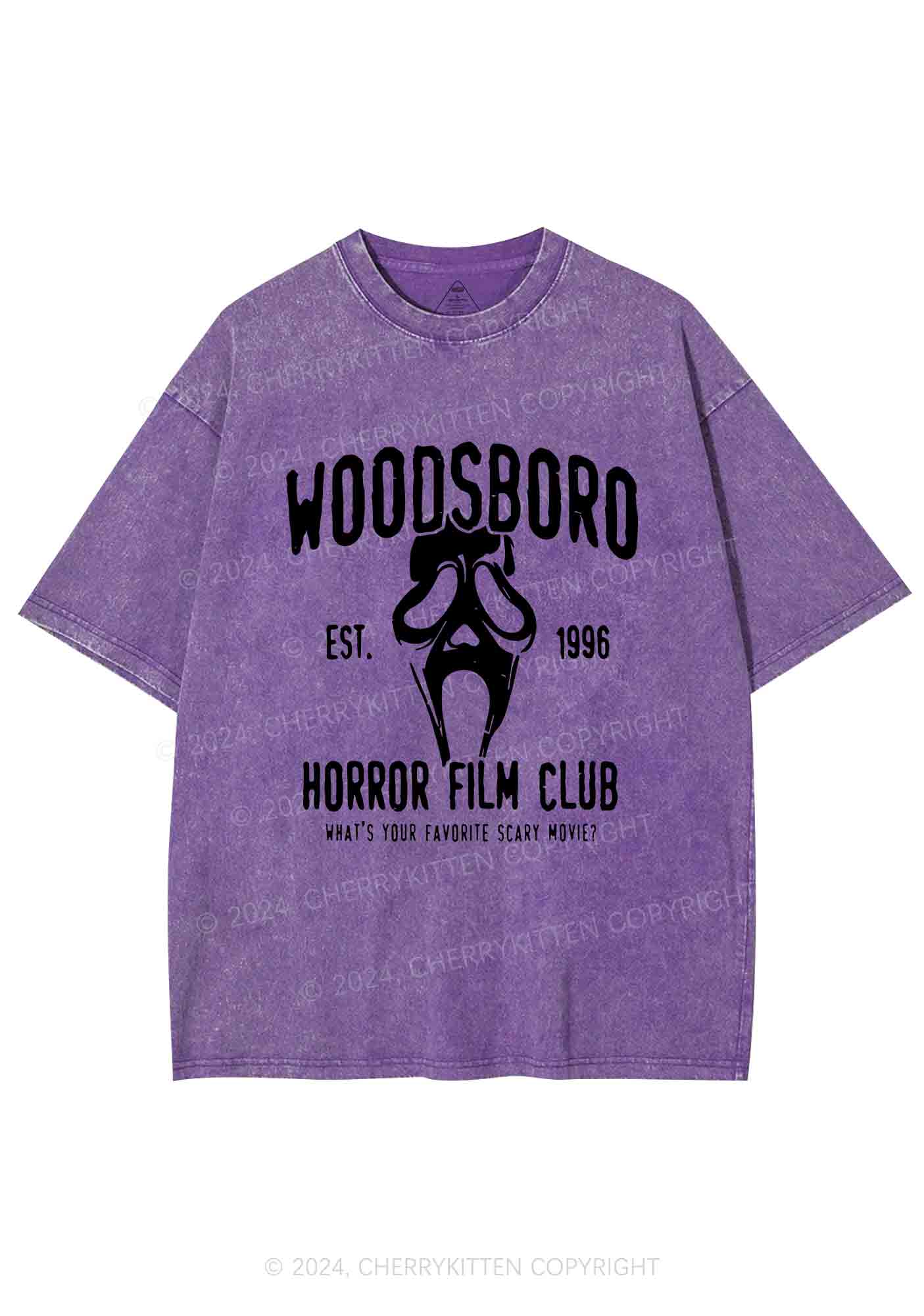 Horror Film Club Halloween Y2K Washed Tee Cherrykitten - Image 5