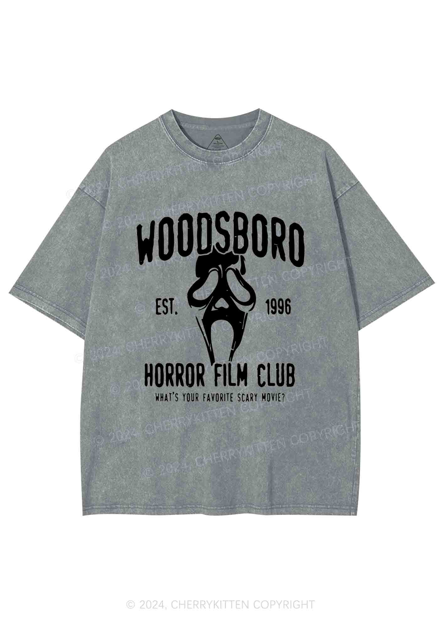 Horror Film Club Halloween Y2K Washed Tee Cherrykitten - Image 6