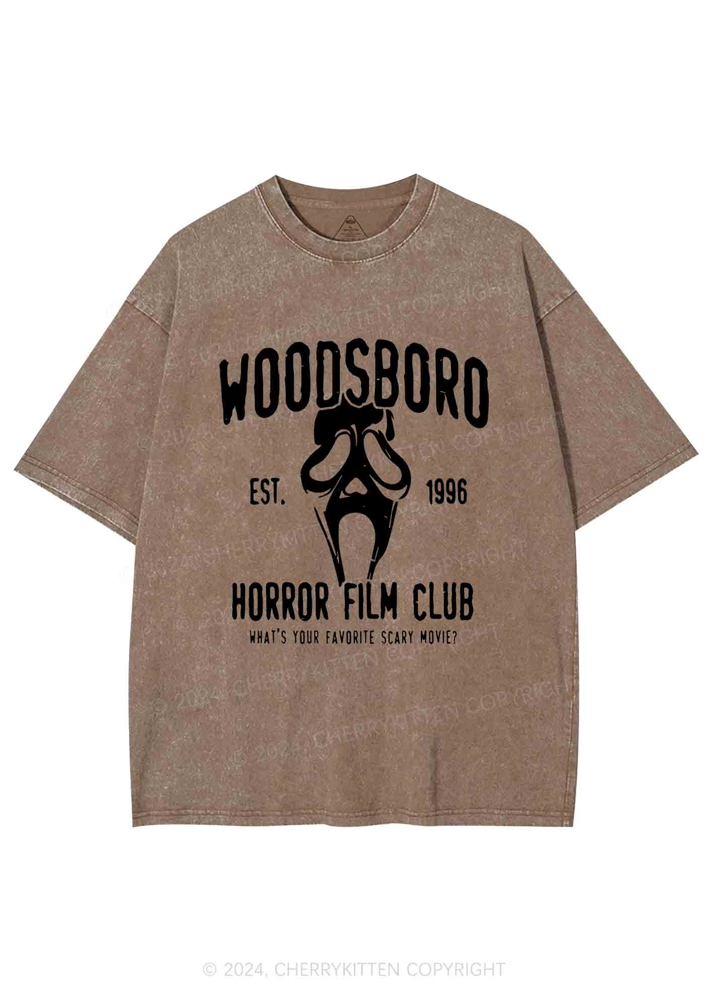 Horror Film Club Halloween Y2K Washed Tee Cherrykitten - Image 7