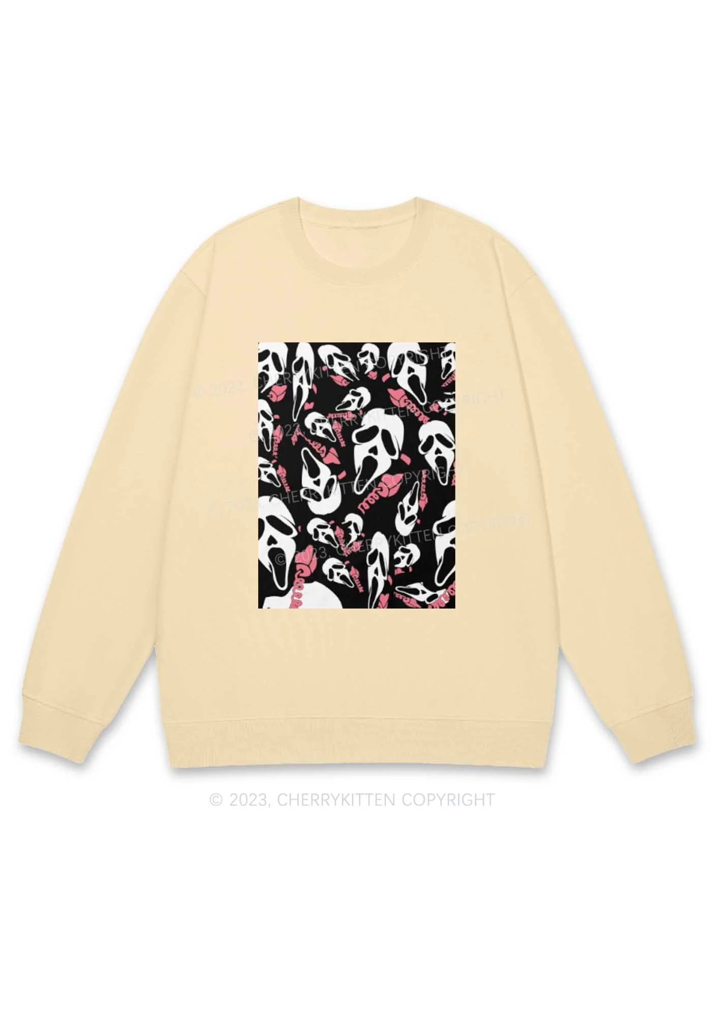 Horror Ghost Hang Up Halloween Y2K Sweatshirt Cherrykitten - Image 4