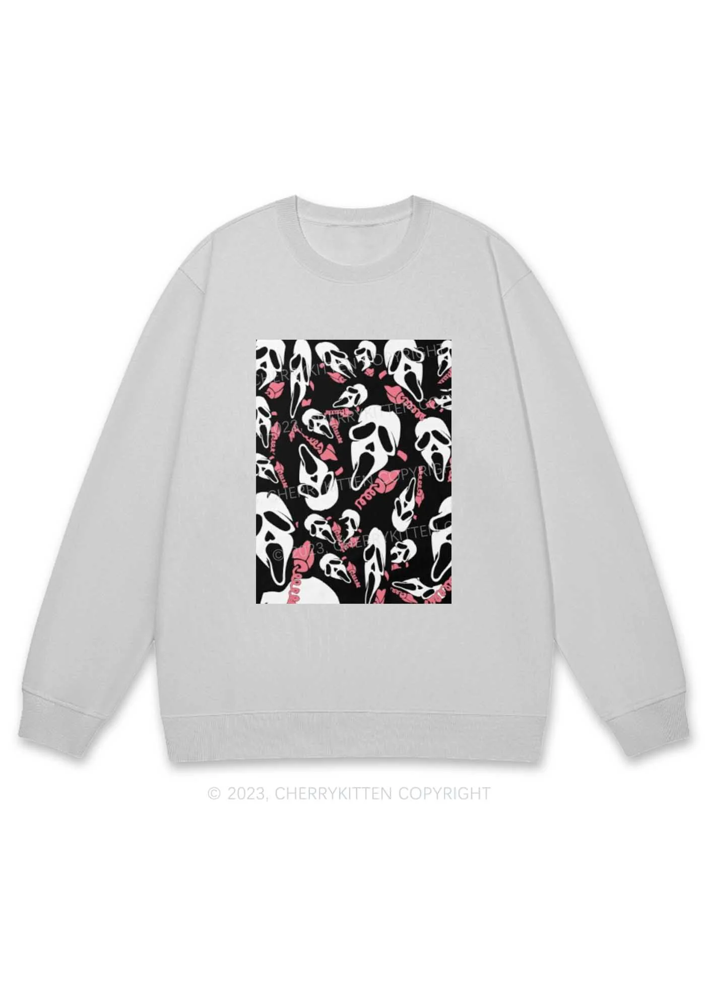 Horror Ghost Hang Up Halloween Y2K Sweatshirt Cherrykitten - Image 5