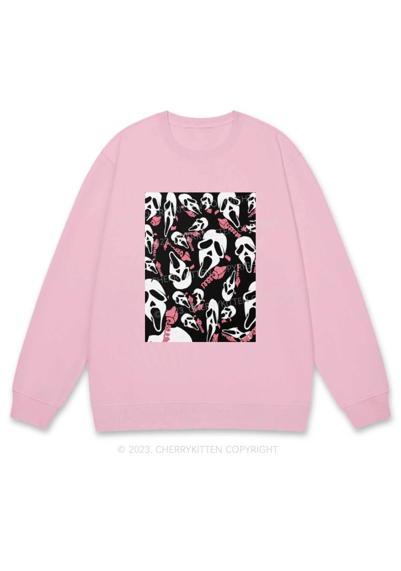 Horror Ghost Hang Up Halloween Y2K Sweatshirt Cherrykitten - Image 6