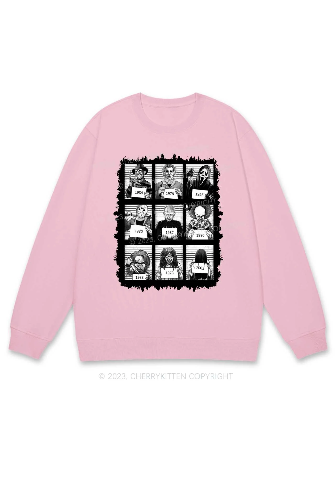 Horror Movie Characters Y2K Sweatshirt Cherrykitten - Image 6