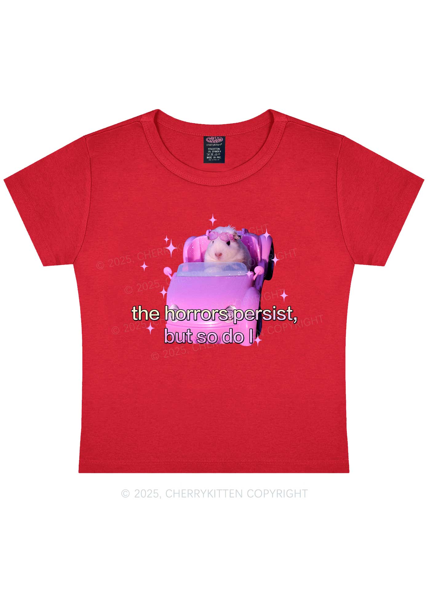 Horrors Persist Y2K Baby Tee Cherrykitten - Image 10
