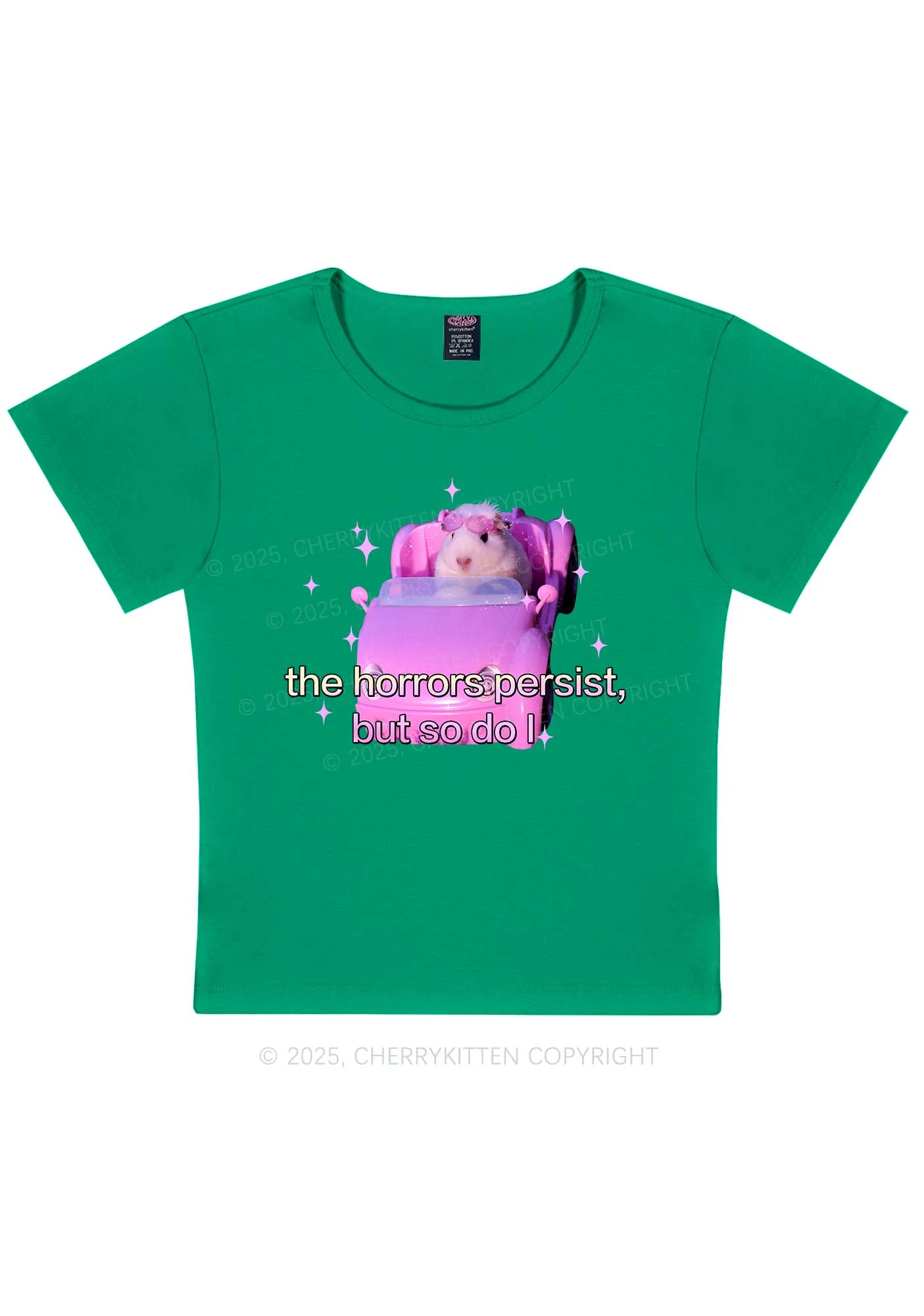 Horrors Persist Y2K Baby Tee Cherrykitten - Image 12