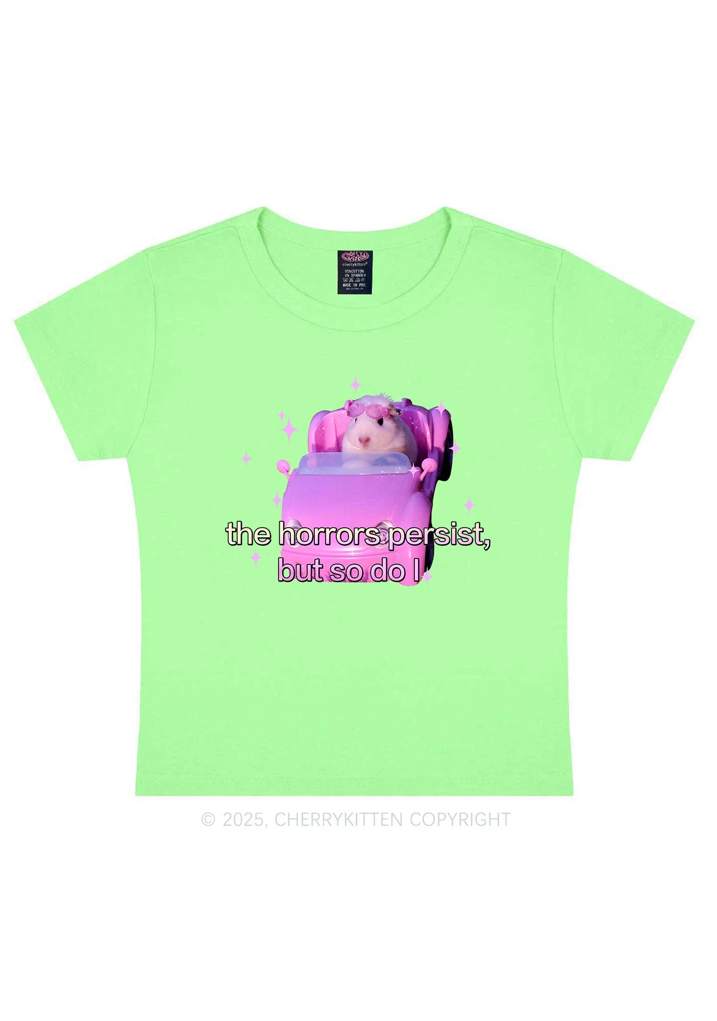 Horrors Persist Y2K Baby Tee Cherrykitten - Image 13