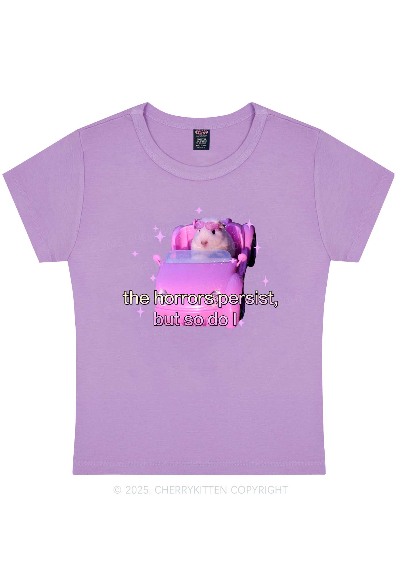 Horrors Persist Y2K Baby Tee Cherrykitten - Image 4