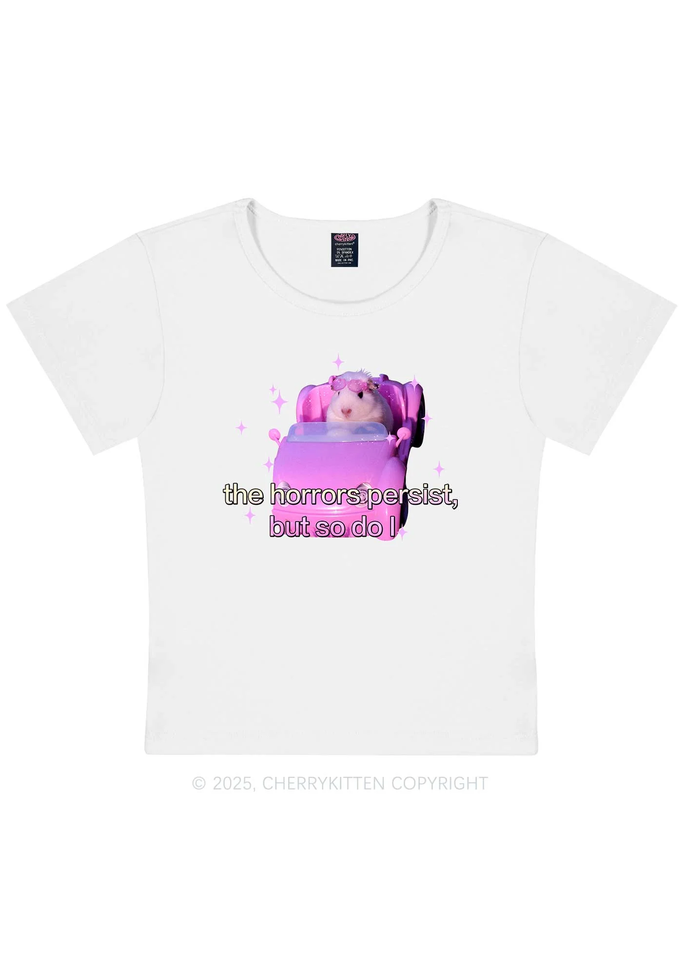 Horrors Persist Y2K Baby Tee Cherrykitten - Image 5