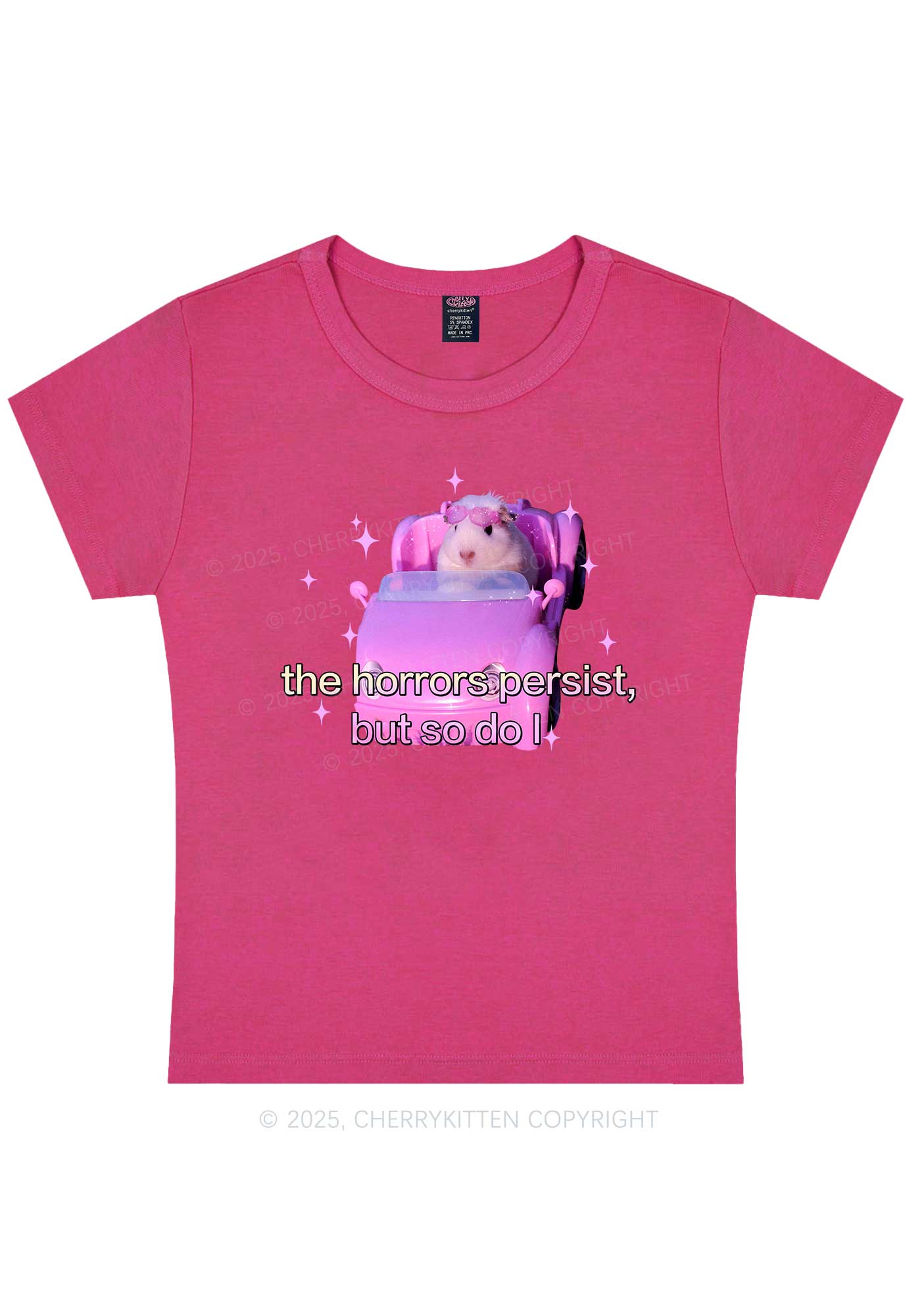 Horrors Persist Y2K Baby Tee Cherrykitten - Image 6