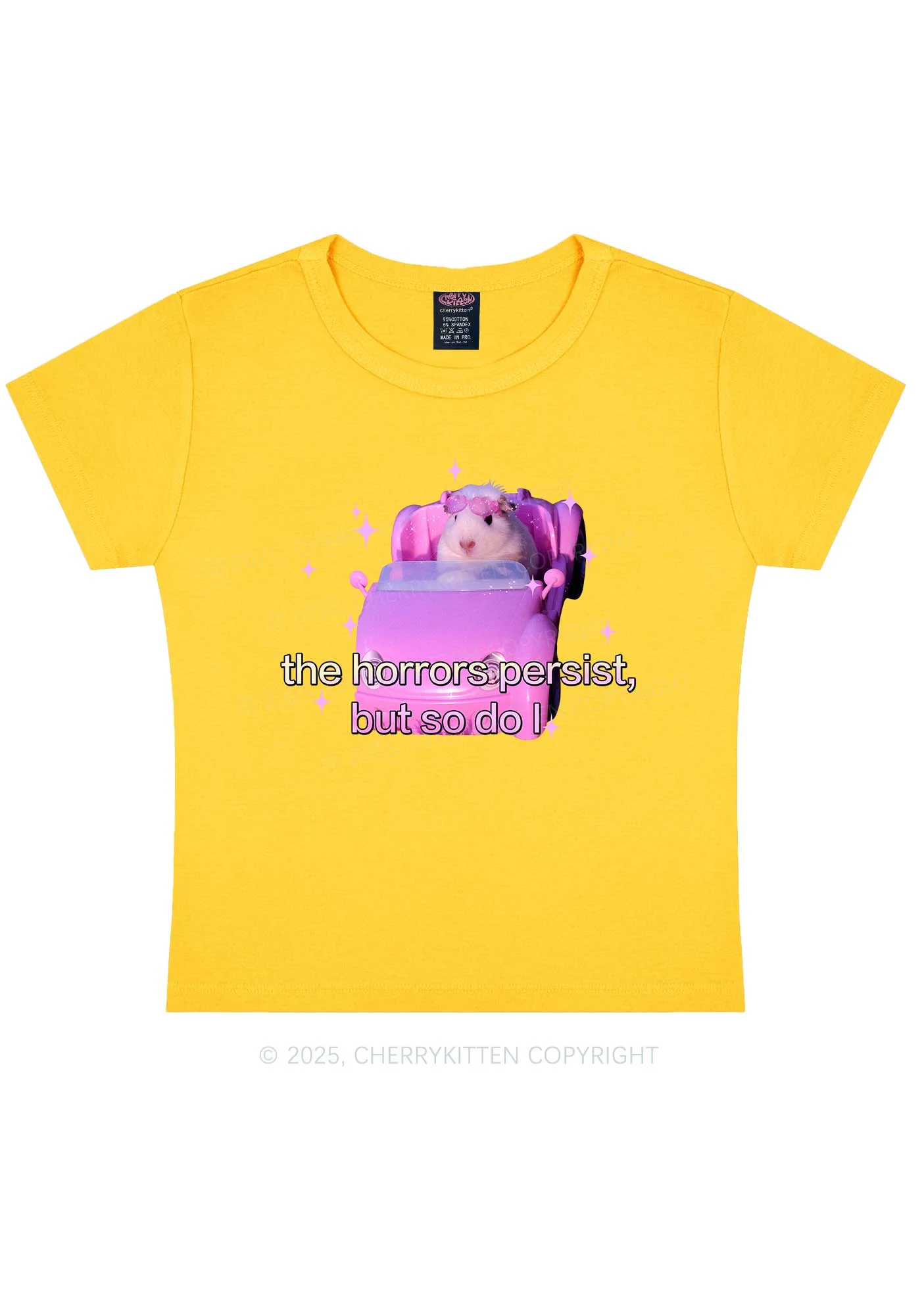 Horrors Persist Y2K Baby Tee Cherrykitten - Image 7