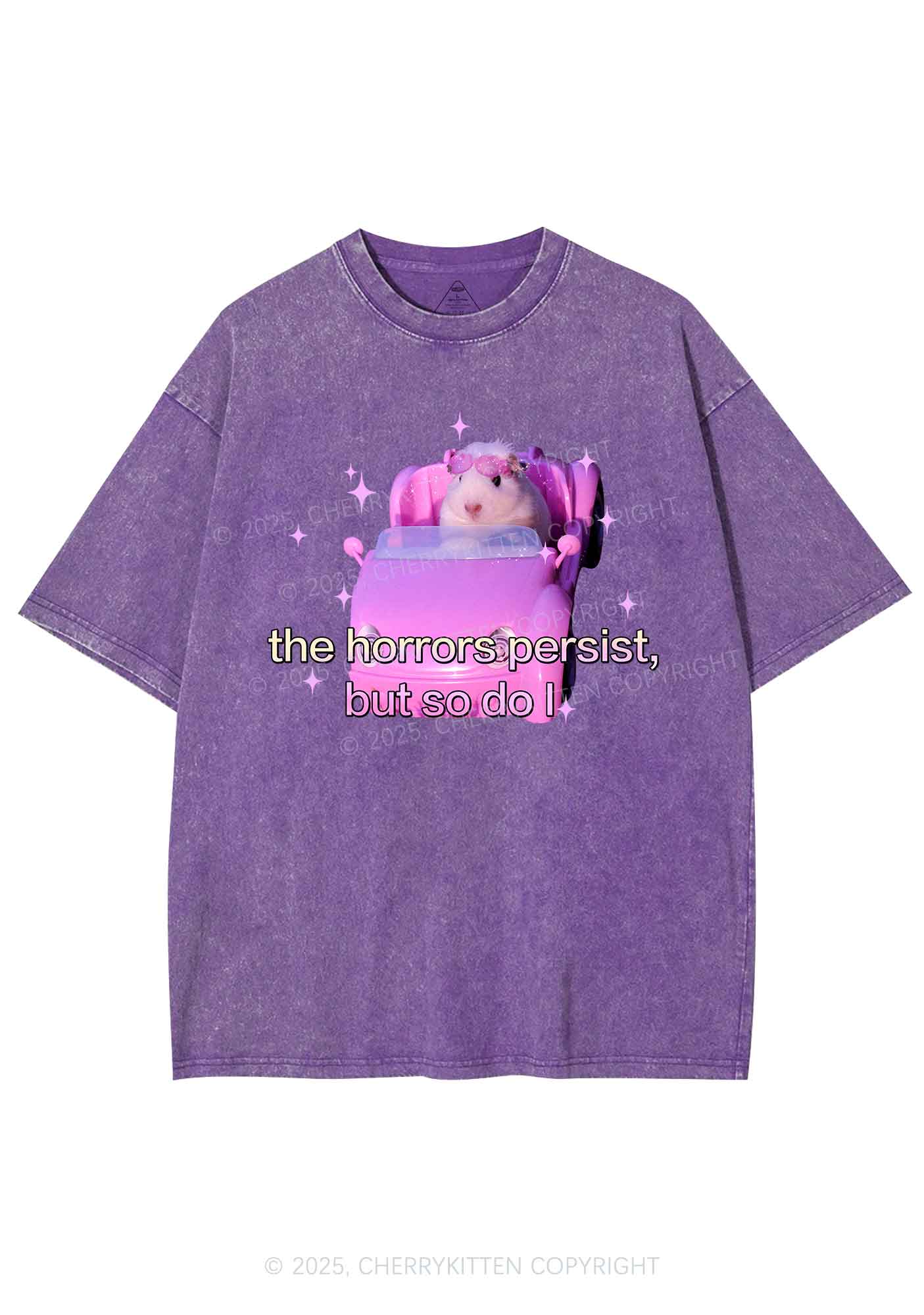 Horrors Persist Y2K Washed Tee Cherrykitten - Image 6
