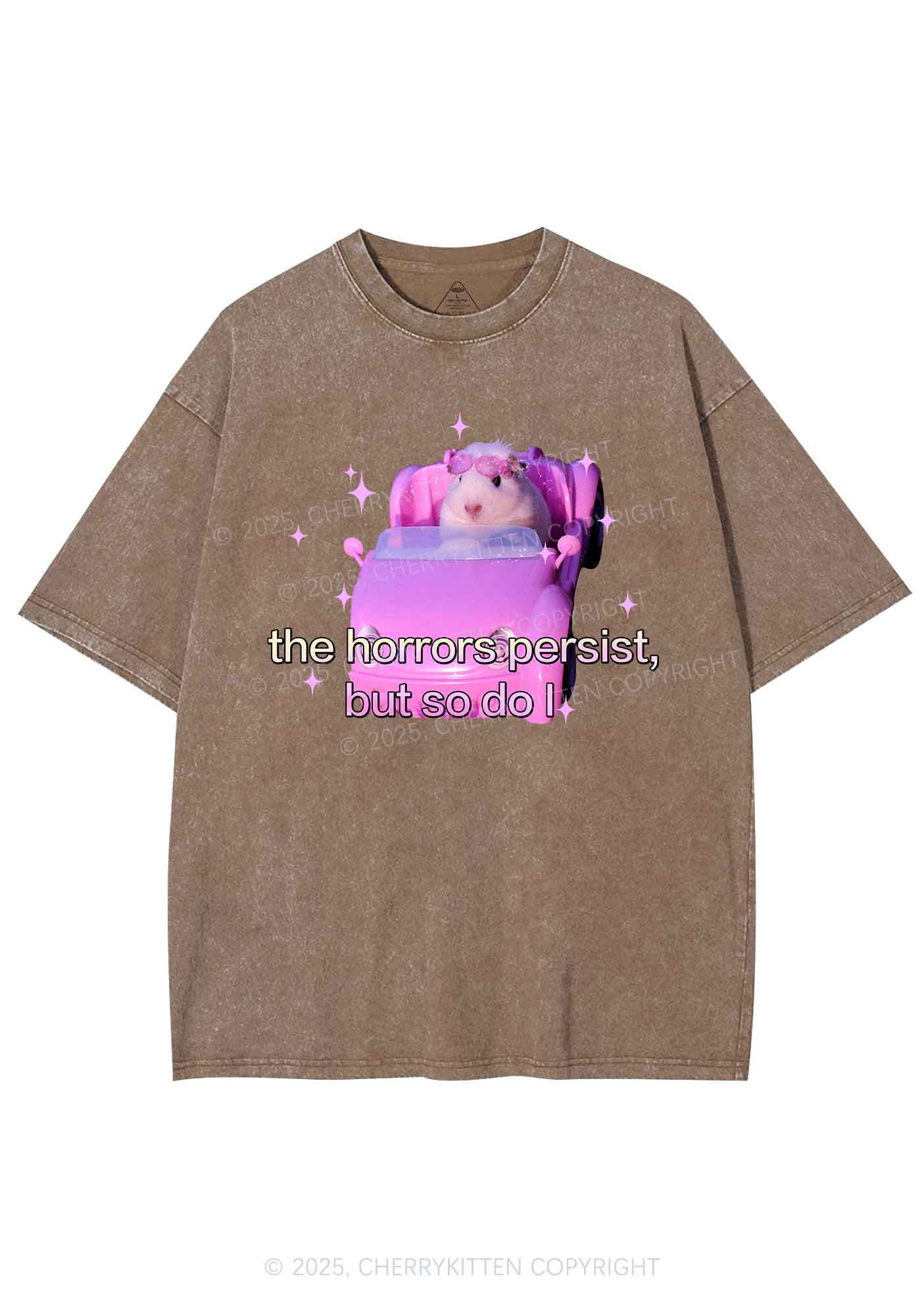 Horrors Persist Y2K Washed Tee Cherrykitten - Image 8